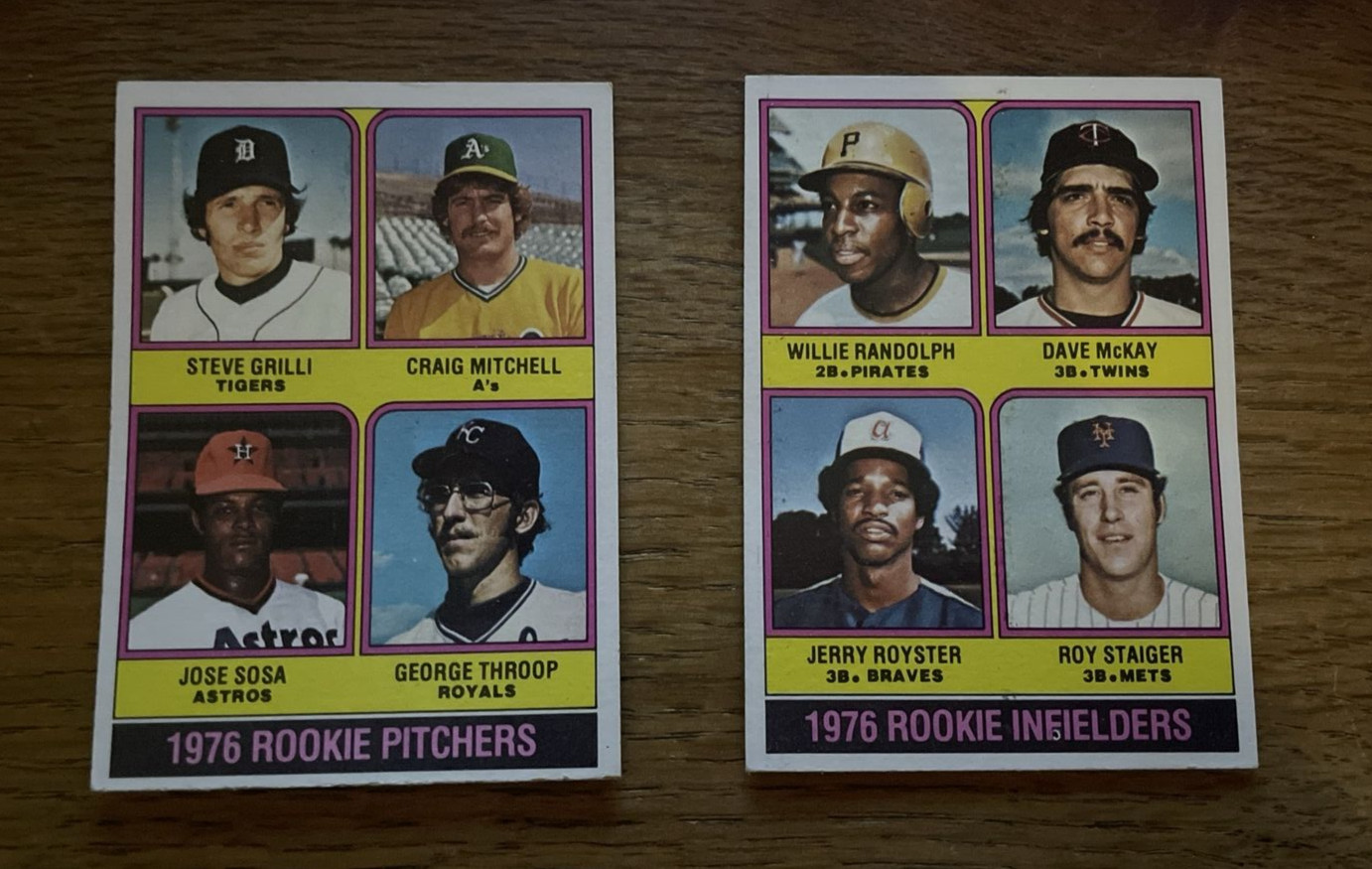 1976 Topps ROOKIE PITCHERS-591 AND INFIELDERS-592 - 2 CARDS 1976 Topps ROOKIE PITCHERS-591 AND INFIELDERS-592 - 2 CARDS