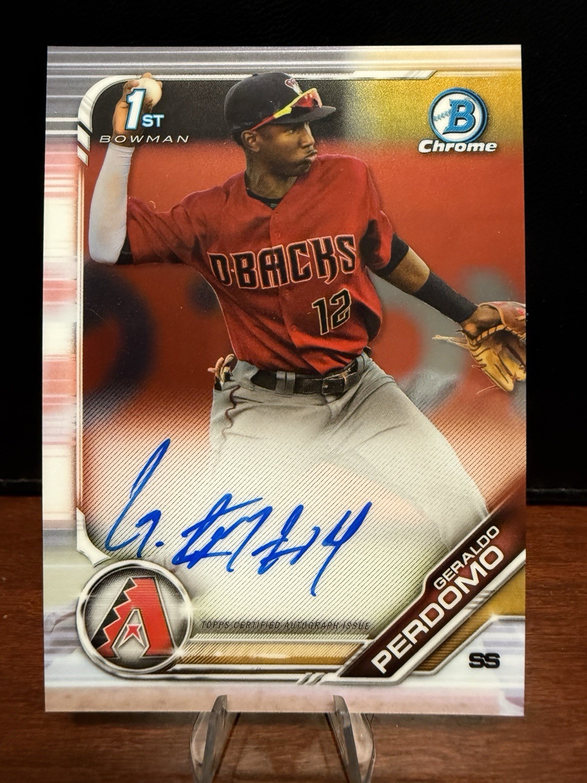 2019 Bowman Chrome - Geraldo Perdomo 1st Bowman Auto #CPA-GP (RC) - Pack Fresh