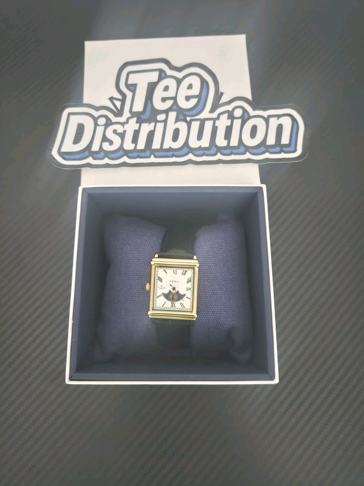 NOAH x TIMEX Collaboration Sun And Moon Wrist Watch Gold Black Leather New 2025