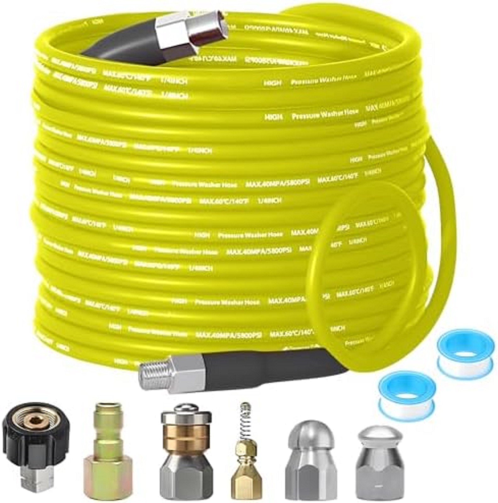 Pressure Washer Sewer Jetter Kit - 50Ft X1/4\