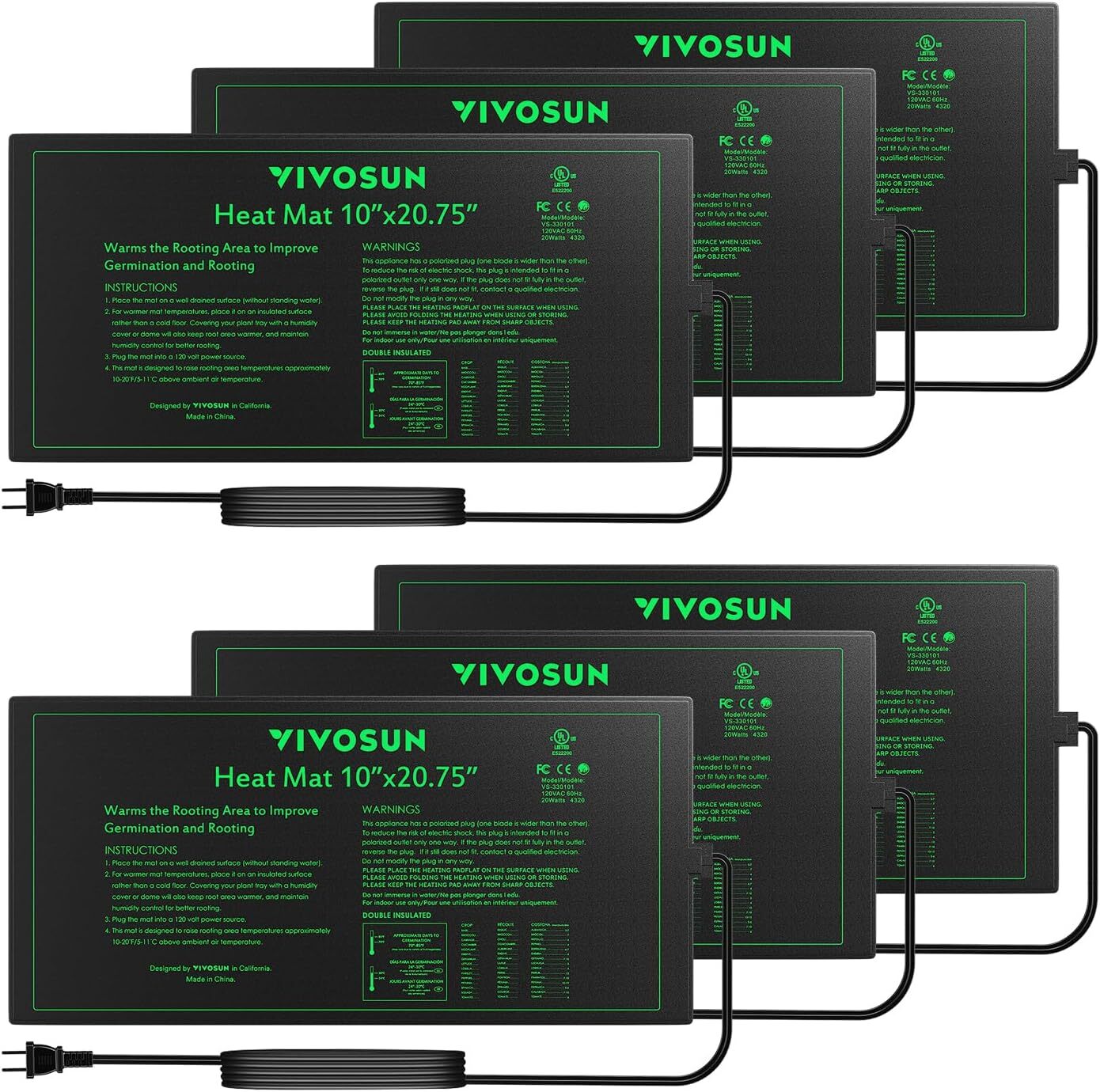 VIVOSUN 6 Pack 10\ VIVOSUN 6 Pack 10\