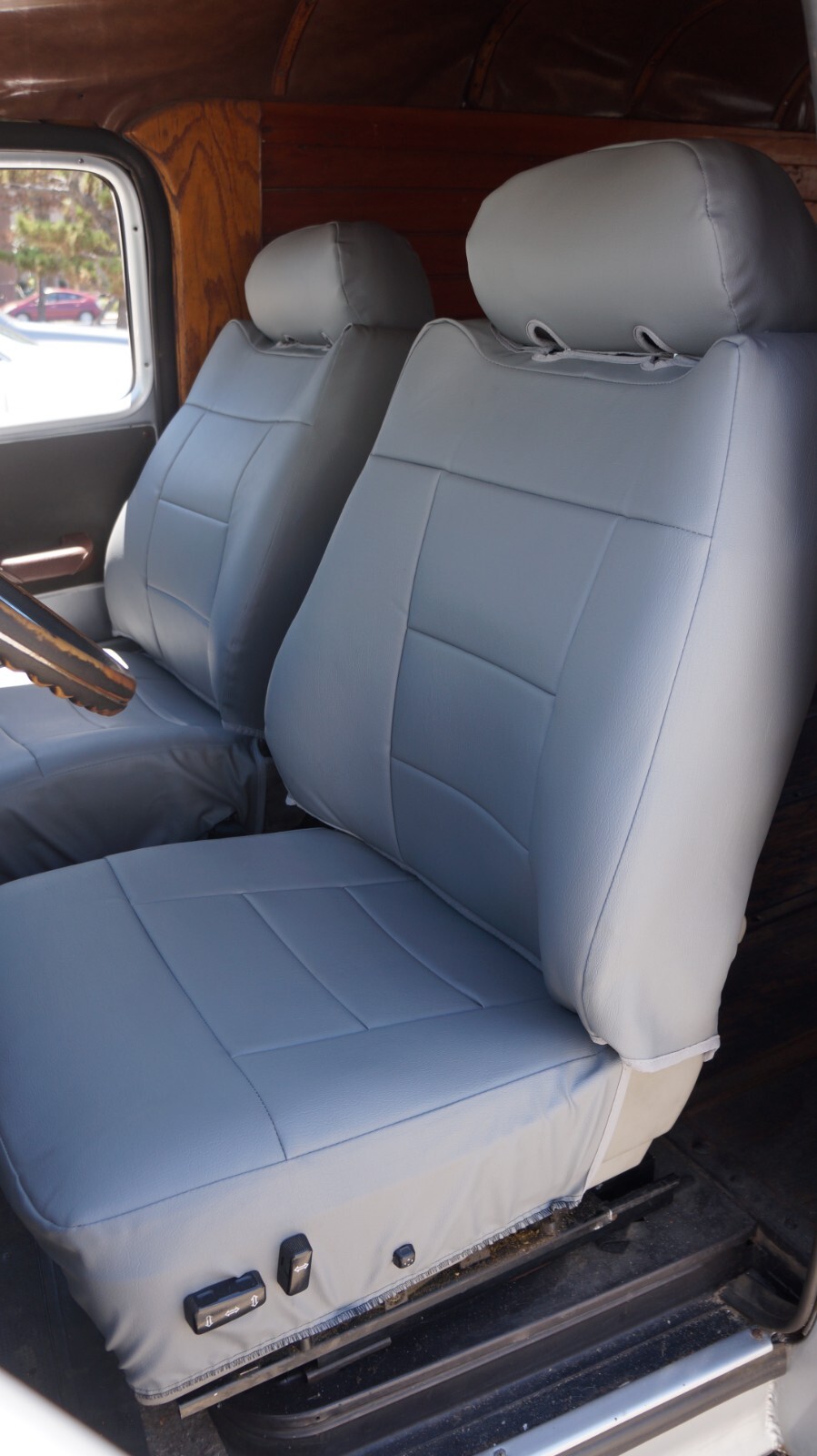FOR CADILLAC ELDORADO 1992-02 S.LEATHER CUSTOM FIT 2 FRONT SEAT COVERS 13 COLORS