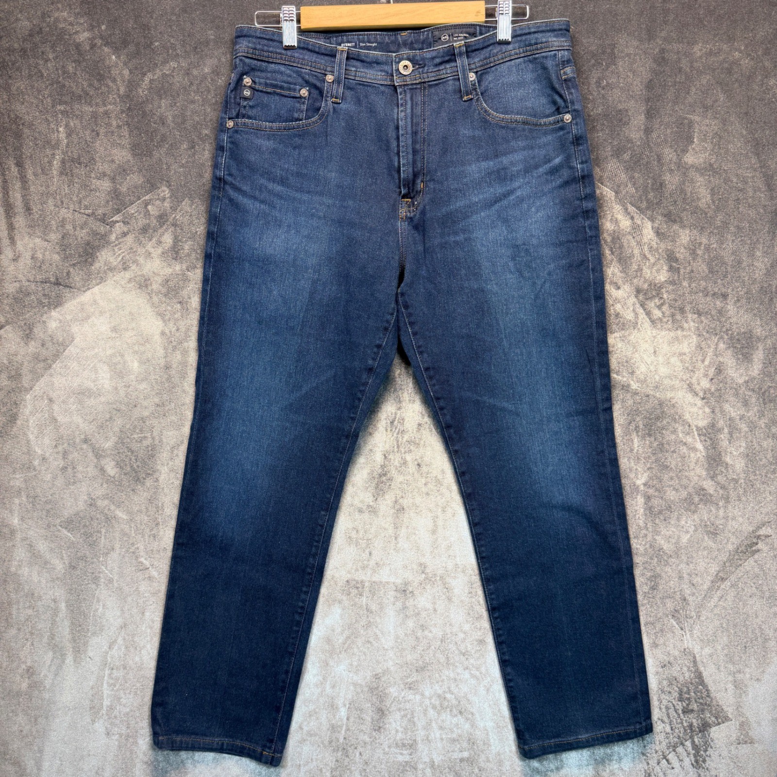 AG Adriano Goldschmied Everett Jeans Mens Blue Slim Straight 34x32 Denim