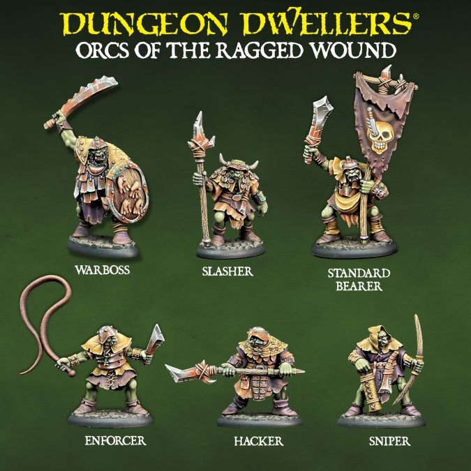 Reaper 07201 Orcs of the Ragged Wound (6) Dungeon Dwellers