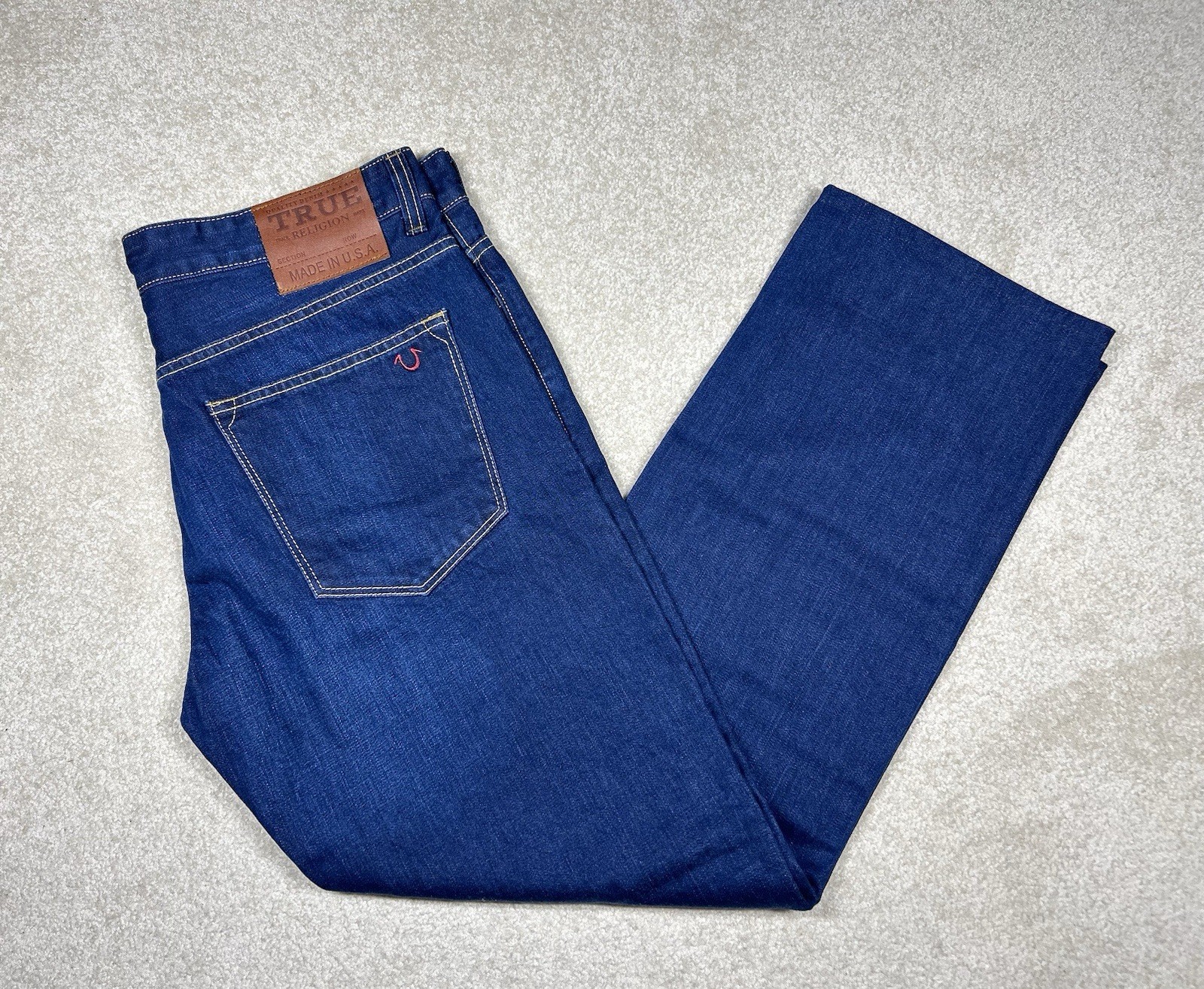 True Religion Jeans Rocco Straight Stretch Blue New Without Tags Denim 34x29 True Religion Jeans Rocco Straight Stretch Blue New Without Tags Denim 34x29