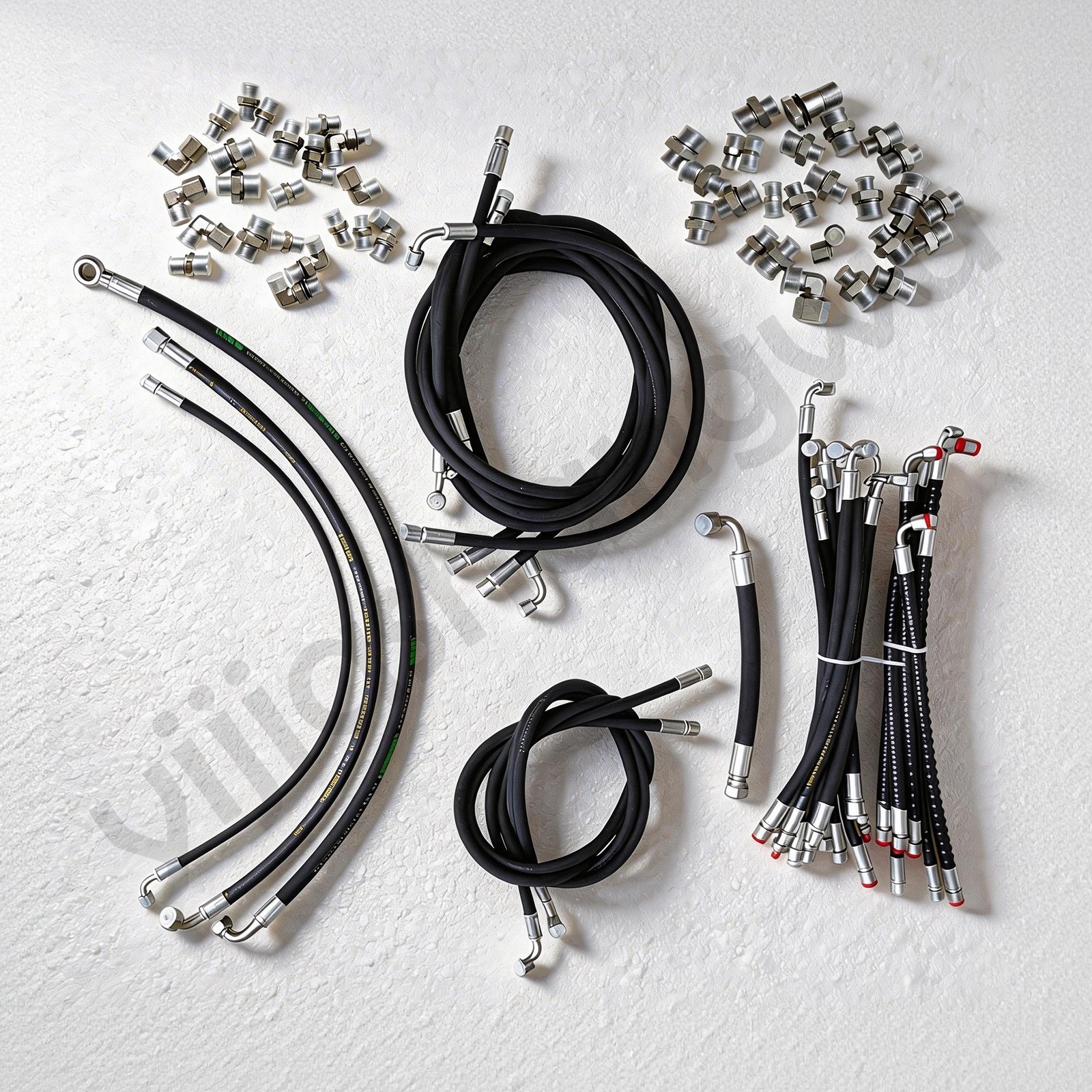 Chinese Mini Excavator Hydraulic Hose And Fitting Set Of 27 Hoses AGT Miva Rippa