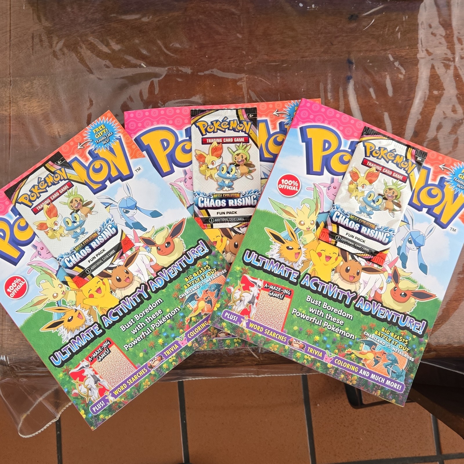 Pokemon Ultimate Activity Adventure lot 3 Book & Chaos Rising Fun Pack NEW Pokemon Ultimate Activity Adventure lot 3 Book & Chaos Rising Fun Pack NEW