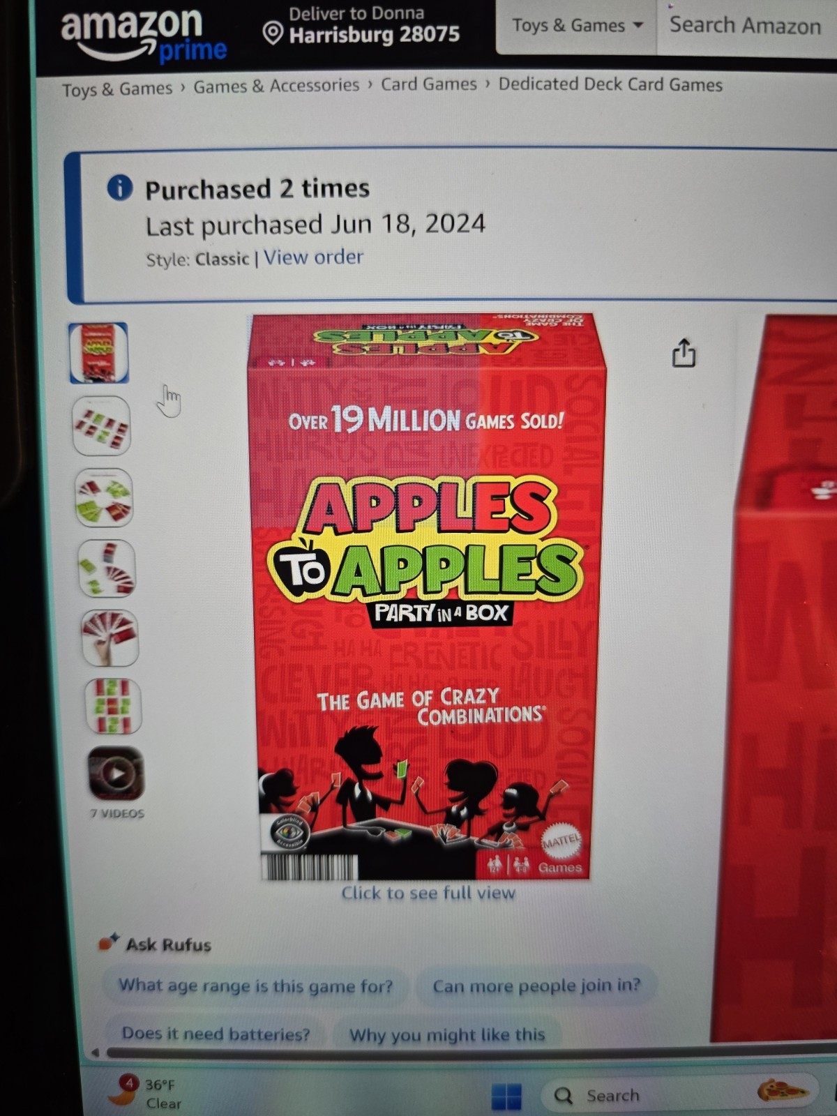 Mattel Apples to Apples Party Box Party Game,BNIB