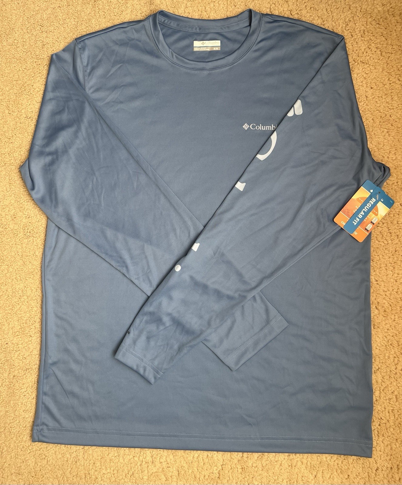 Columbia Rapid Creek Omni Shade UPF 50 Fishing Shirt Mens Medium Blue NWT