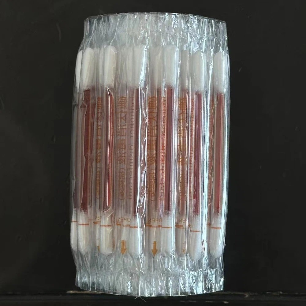 50/300Pcs Disposable Iodine Cotton Swab Sticks Portable First Aid Antiseptic