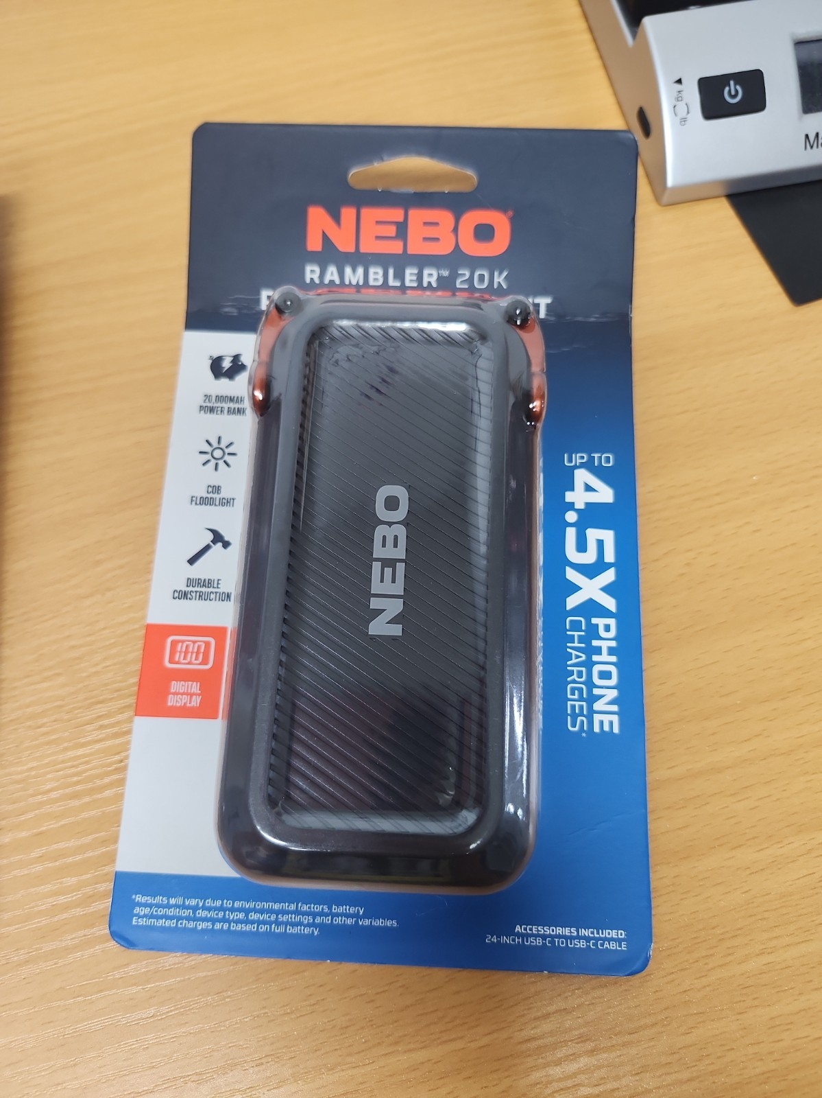 NEBO Rambler 20K Power Bank + Light 20,000mAh USB-C Fast Charge NEB-PBK-0008 