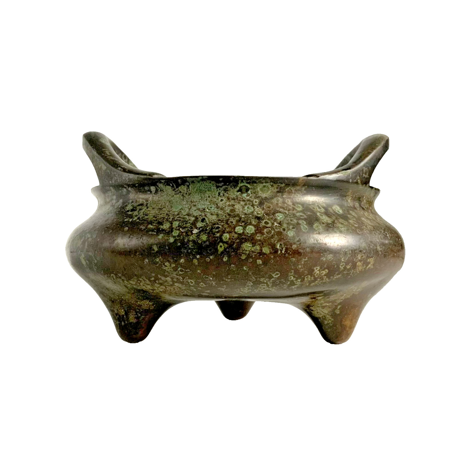 Late Qing Dynasty Chinese Bronze Tripod Censer Apocryphal Mark Great Ming Xuande