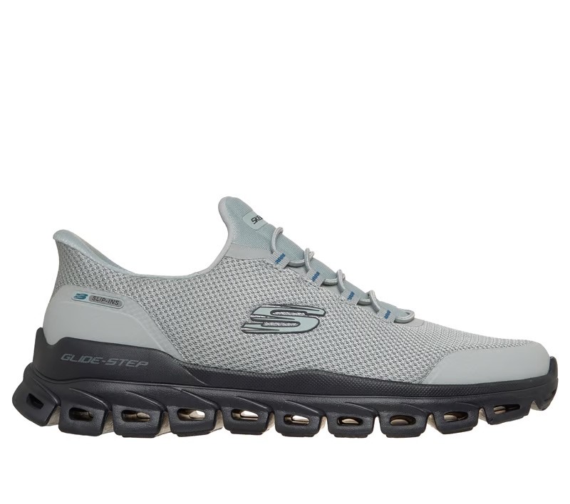 Skechers Men's Glide-Step Remnynt Slip-in Shoes - 233017 - Light Gray /Black