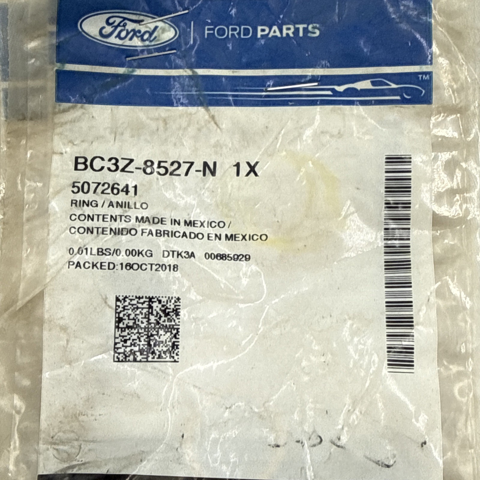 Genuine Ford 2011-2024 Ford - Engine Coolant Pipe O-Ring BC3Z-8527-N Genuine Ford 2011-2024 Ford - Engine Coolant Pipe O-Ring BC3Z-8527-N