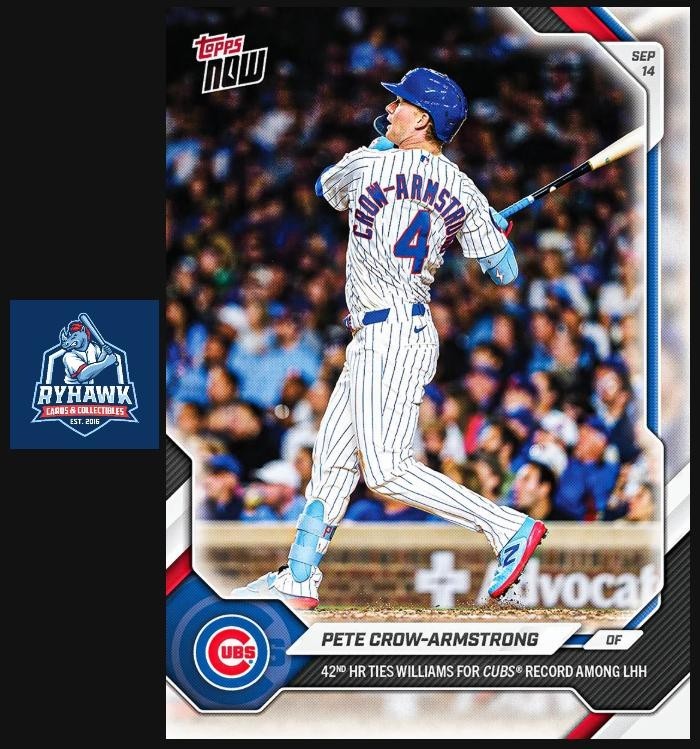 2026 Topps Now #676 Pete Crow-Armstrong 42nd Home Run Chicago Cubs Presale