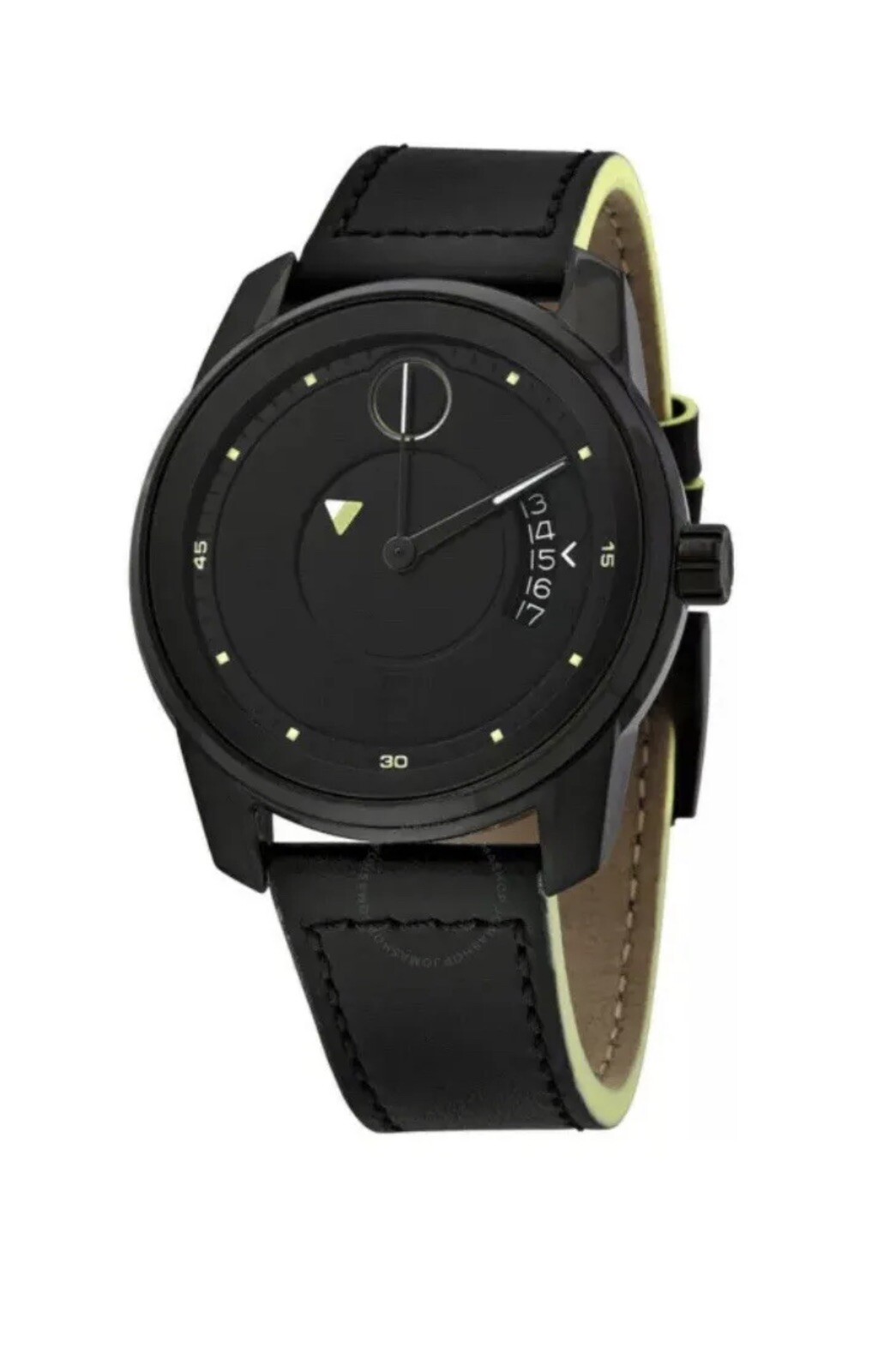 Brand New Movado Bold Men’s Verso Black Dial Black Leather Strap Watch 3600696 Brand New Movado Bold Men’s Verso Black Dial Black Leather Strap Watch 3600696