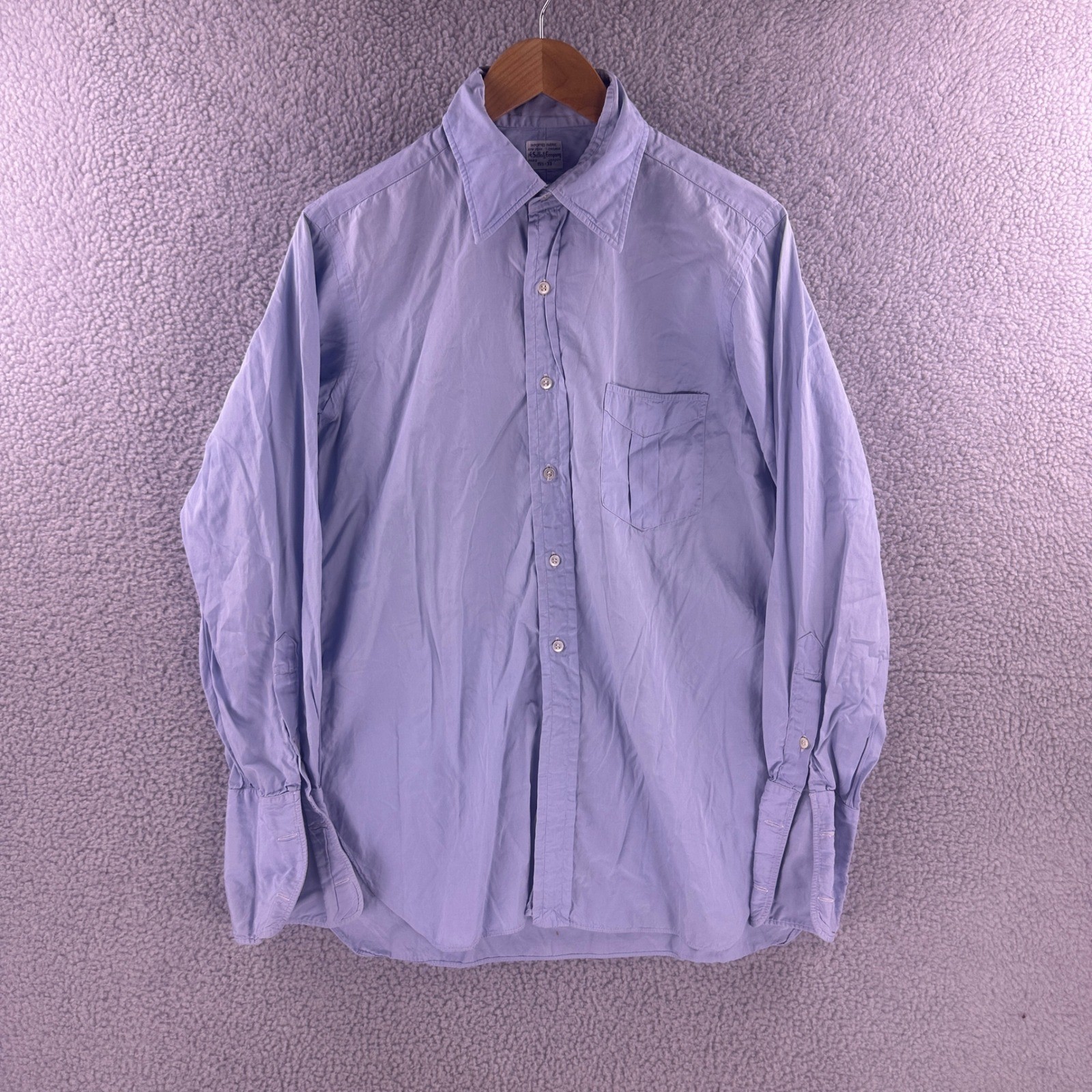 A. Sulka & Company Mens Blue French Cuff Dress Shirt 15.5 33 Luxury Cotton A. Sulka & Company Mens Blue French Cuff Dress Shirt 15.5 33 Luxury Cotton
