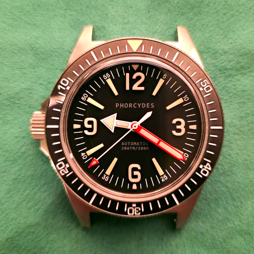 US SELLER, Phorcydes PH-4B Skin Diver, Mix Lume, Watch Head Only, Never Worn