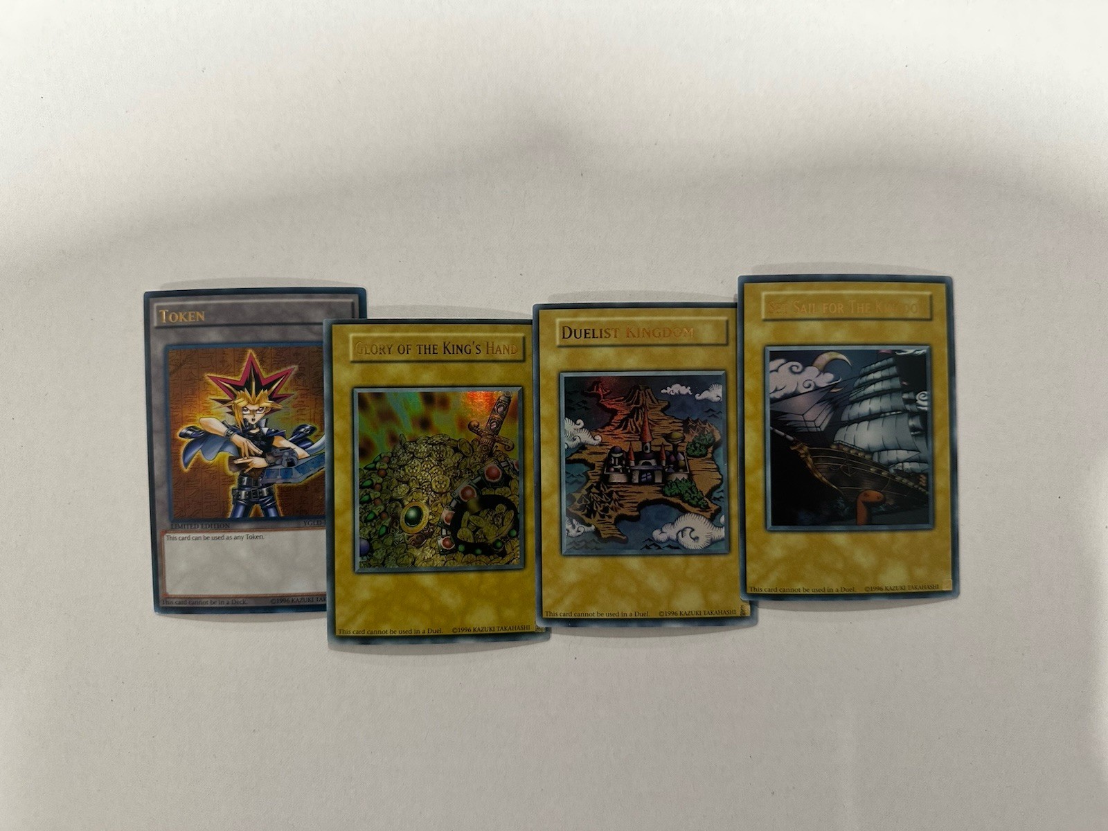 YUGIOH GLORY OF THE KINGS HAND + SET SAIL + DUELIST KINGDOM + YUGI TOKEN YGLD NM