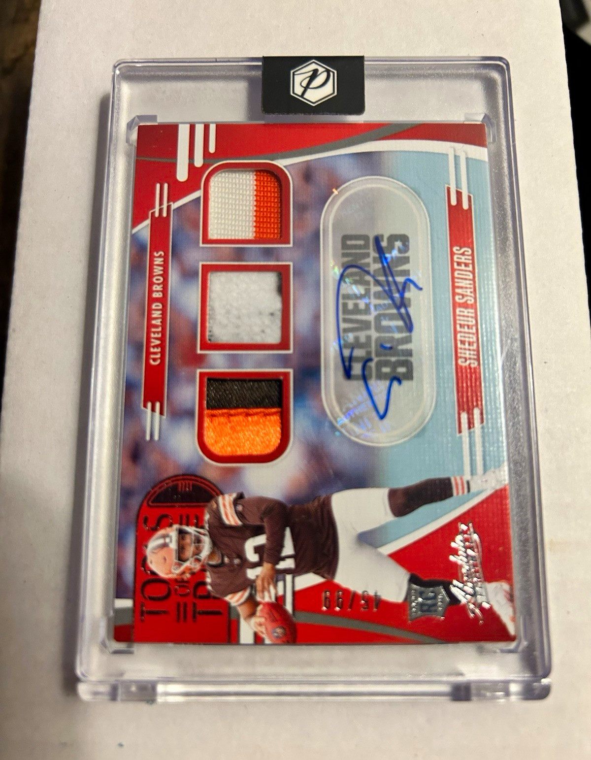 Panini 2025 Absolute Shedeur Sanders Tools of the Trade Rookie Auto Patch /99 Panini 2025 Absolute Shedeur Sanders Tools of the Trade Rookie Auto Patch /99