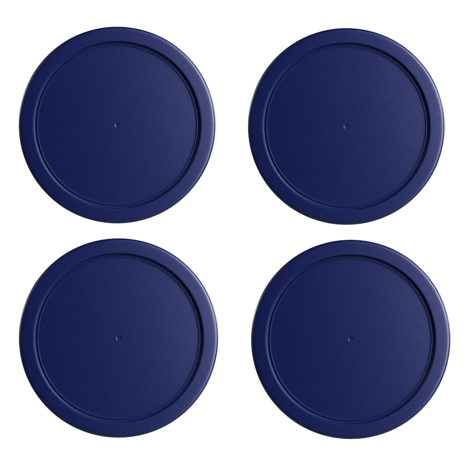 Replacement Lids fits Pyrex 4-Cup Round Glass Cover for 7201-PC Navy 4 Pack Replacement Lids fits Pyrex 4-Cup Round Glass Cover for 7201-PC Navy 4 Pack