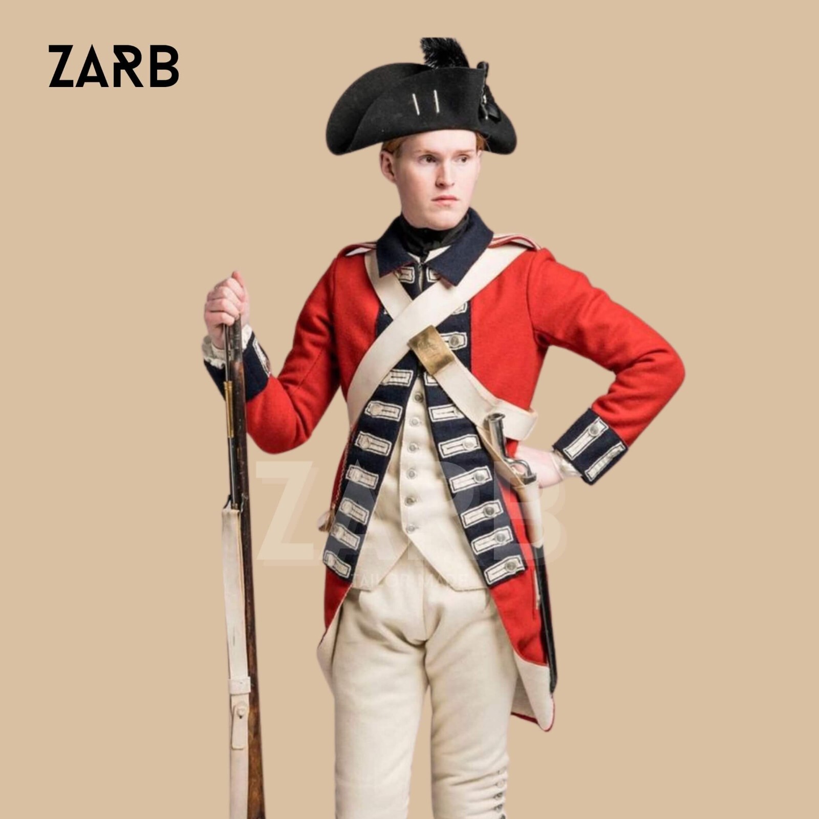 Men's British Redcoat Revolutionary War Uniform - Historical Reenactment Costume