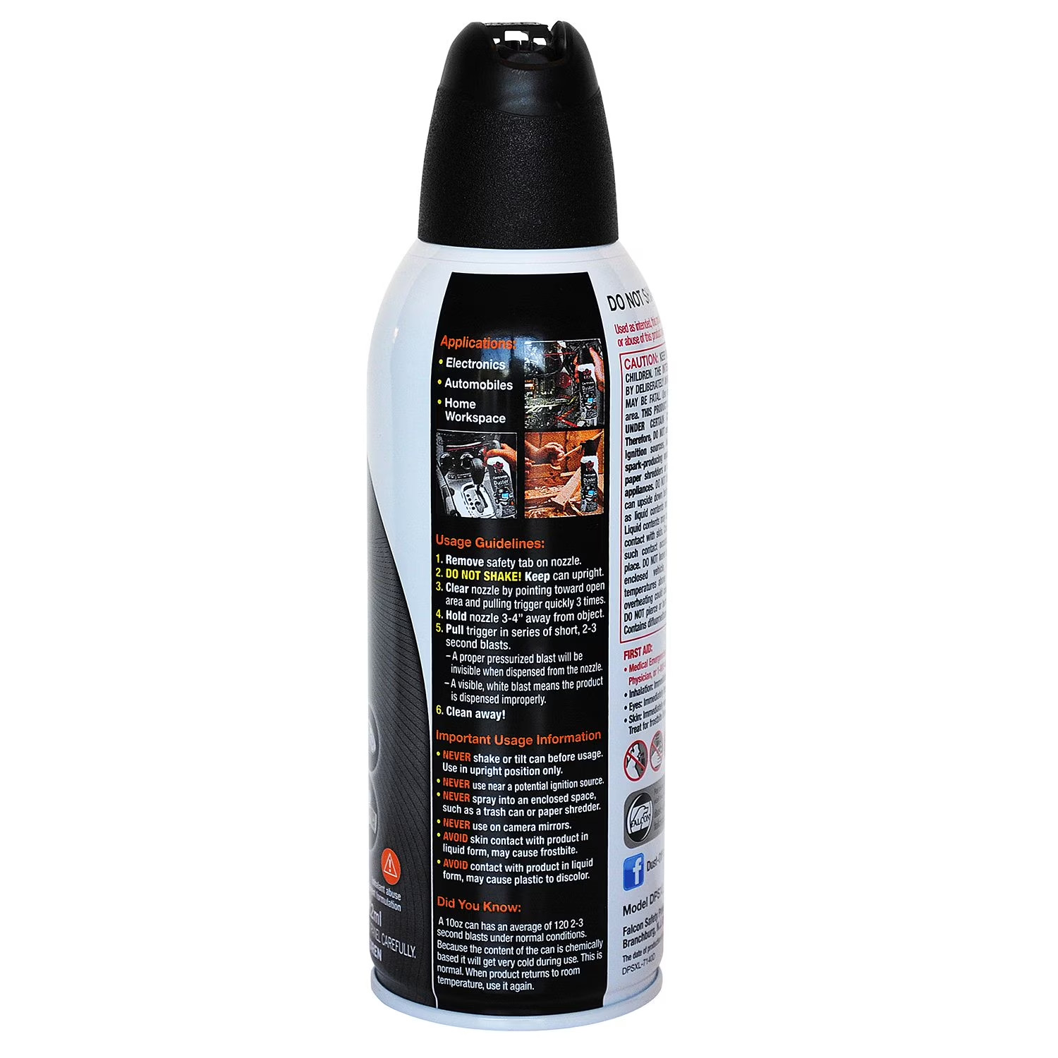 Falcon Dust-Off Electronics Compressed Gas Duster, 10oz - 4 Pack 