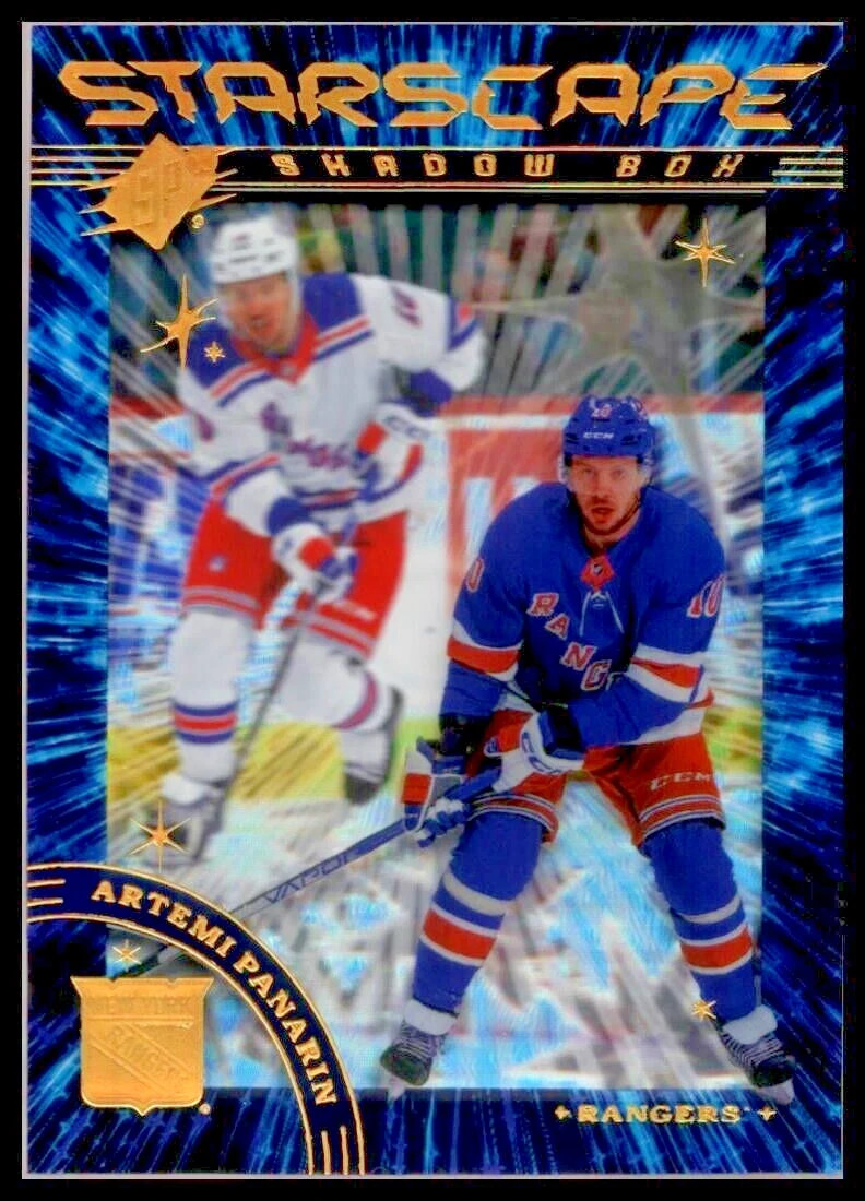 2023-24 SPx Starscape Shadow Box Gold Spectrum #SS10 Artemi Panarin Rangers/10 2023-24 SPx Starscape Shadow Box Gold Spectrum #SS10 Artemi Panarin Rangers/10