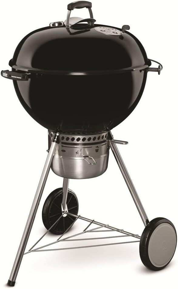 Weber 14501001 Master Touch Charcoal Grill w/ Gourmet BBQ Grate, Black, 22 In