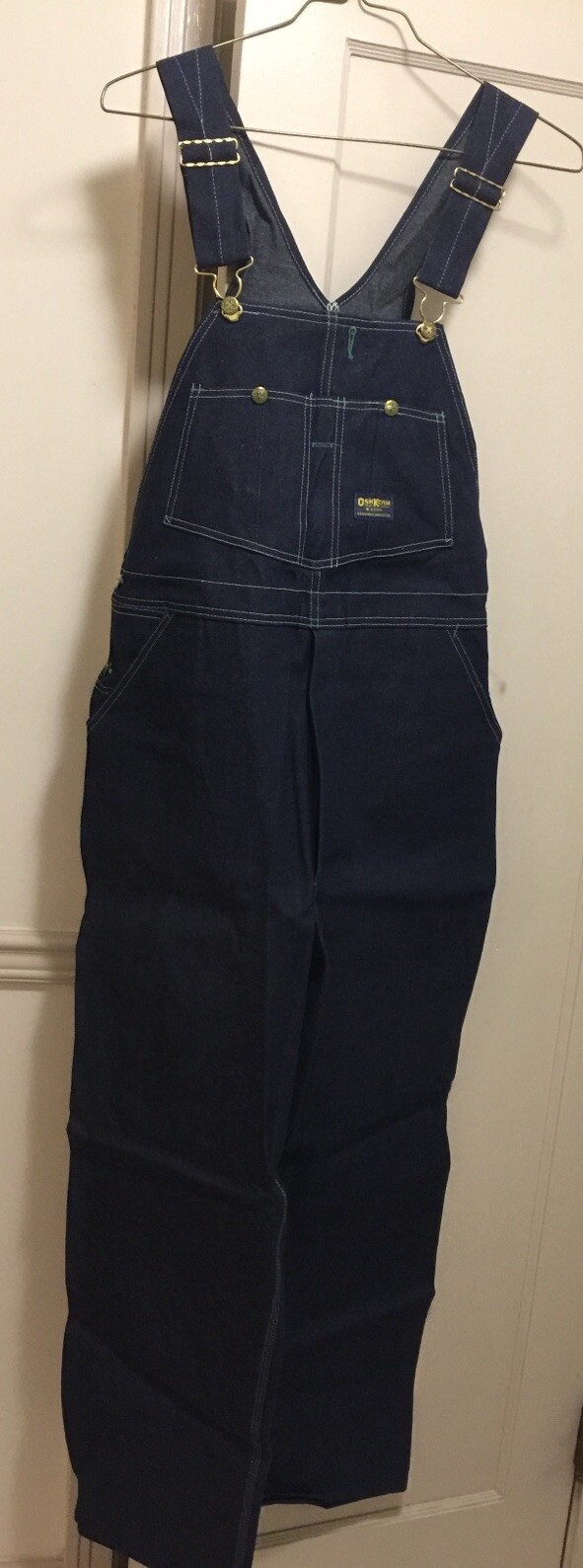 NWT Osh Kosh Bib Overalls Men 38x31 Vestbak 800-1003 USA VTG Union Made