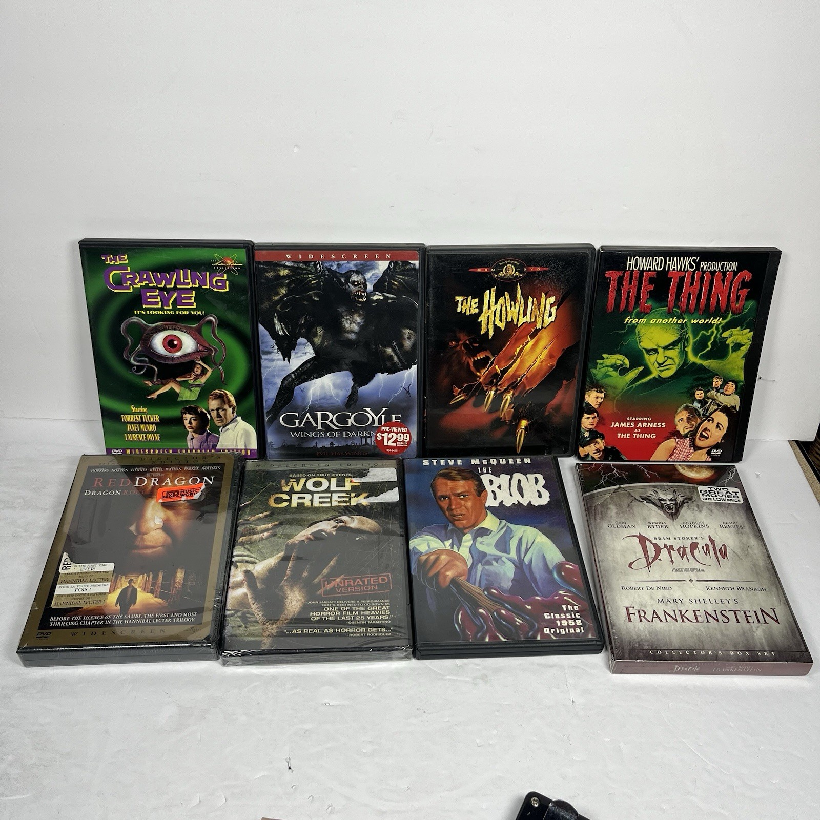 Dvd Horror Movie Lot Of 8 - Crawling Eye Gargoyle Blob Thing Howling Dracula Wol