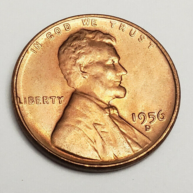 1956 D Lincoln Wheat Cent / Penny AVE CIRCULATED **FREE SHIPPING** 1956 D Lincoln Wheat Cent / Penny AVE CIRCULATED **FREE SHIPPING**