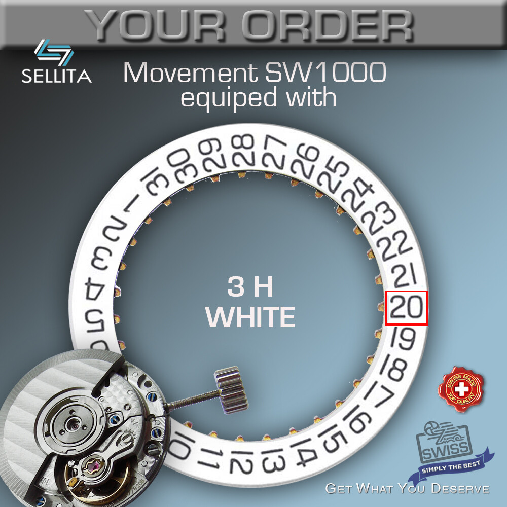 MOVEMENT AUTOMATIC SELLITA SW1000-1, TOP GRADE, COSC qualified Ø 20 mm, 9\'\'\'