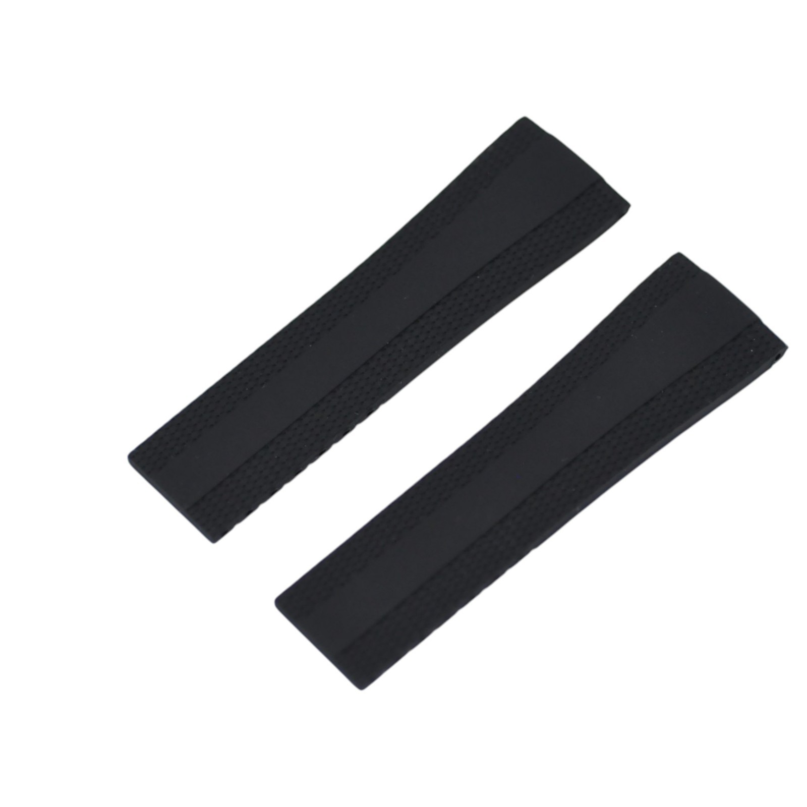 Diver Pro 24x20mm Black Rubber Watch Strap For Breitling