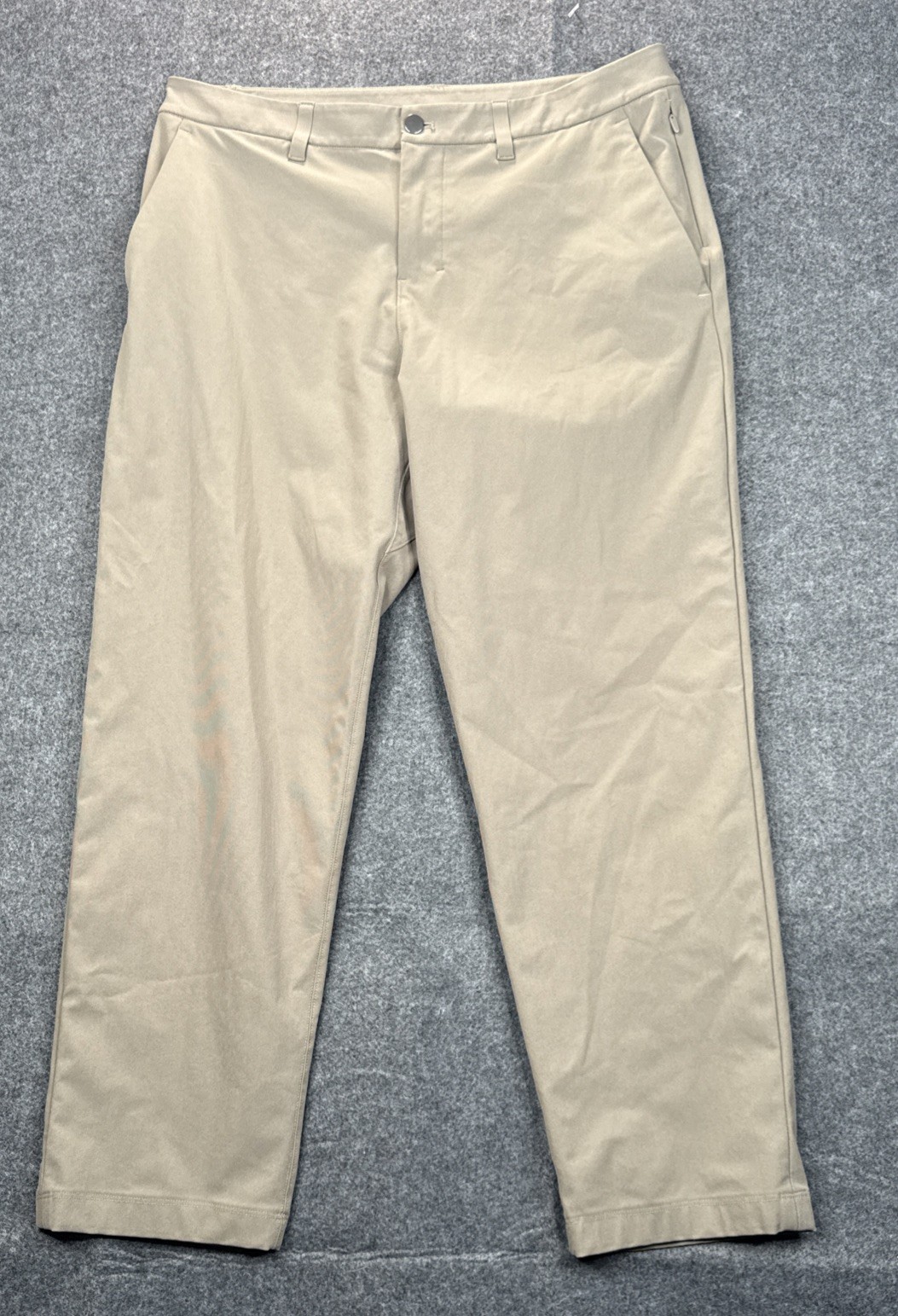 Lululemon Commission Slim Fit Pant 34x30 Khaki Tan Warpstreme Chino Trousers
