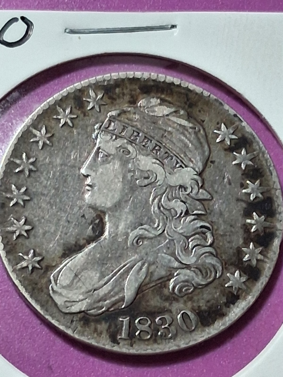 1830 CAPPED BUST HALF DOLLAR. XF CONDITION.