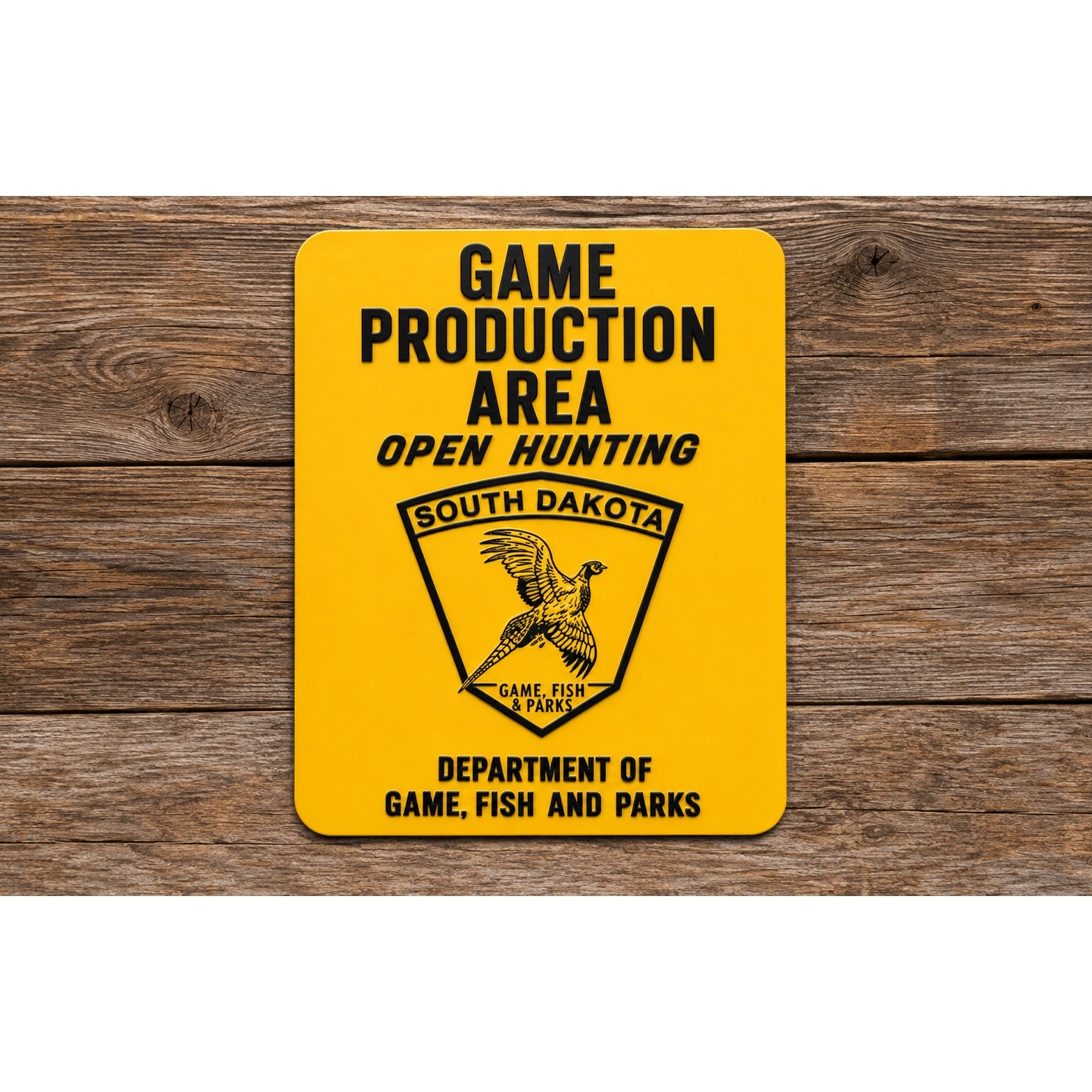 South Dakota Open Hunting Game Production Area Sign Dept Game Fish Parks Hunt