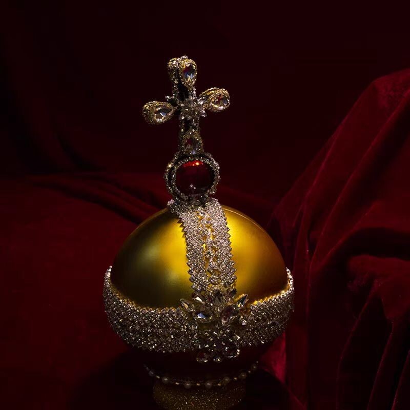 Catherine Coronation Orb 30cm Tall, 16cm Wide. Sceptre 60cm Long Replica Drama