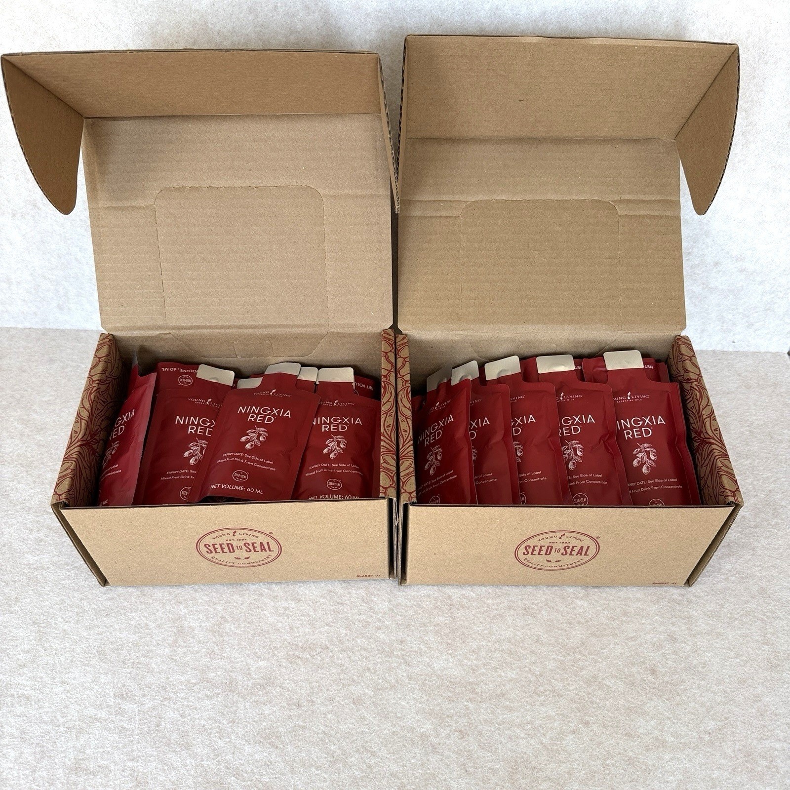 Young Living NingXia Red 2oz Singles 60 Pack  2 Months Supply NEW  4/28