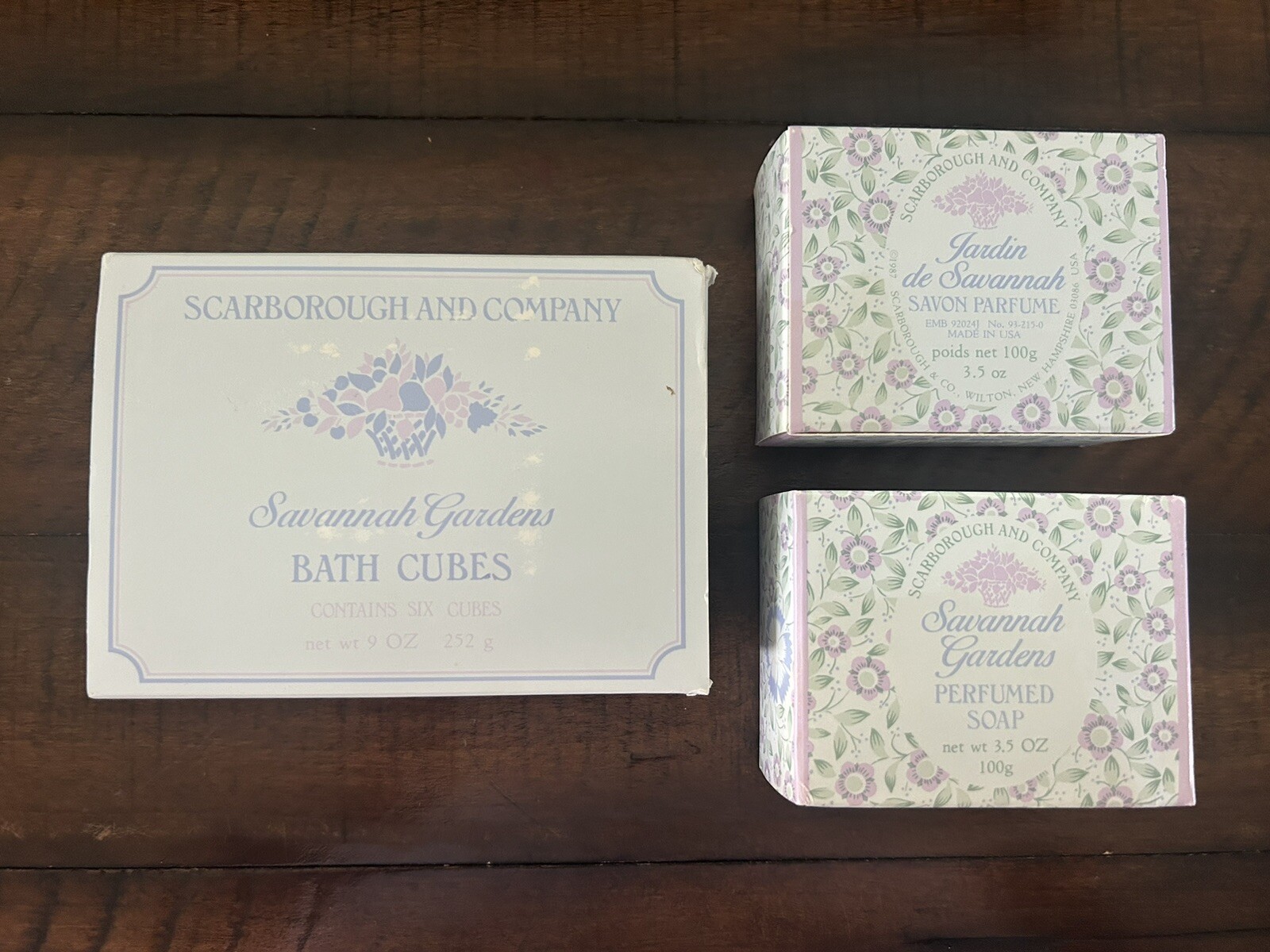 Vintage Scarborough Crabtree & Evelyn SAVANNAH GARDENS Bath Cubes & Soap Lot Vintage Scarborough Crabtree & Evelyn SAVANNAH GARDENS Bath Cubes & Soap Lot