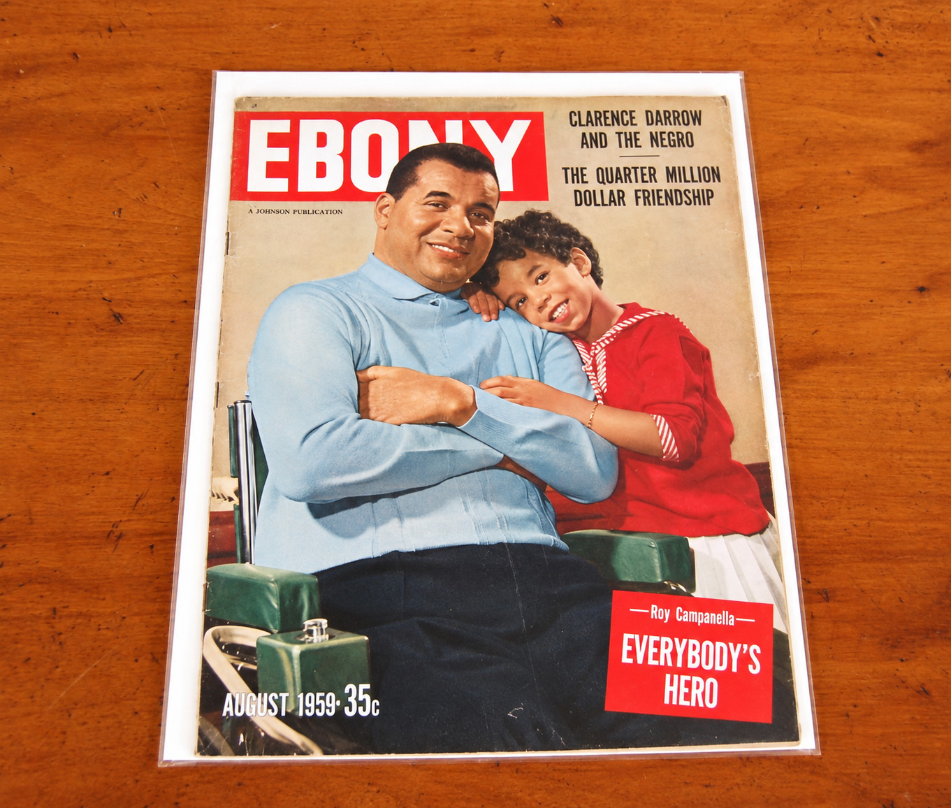 RARE Vintage Ebony Magazine - August 1959 - Roy Campanella / Clarence Darrow