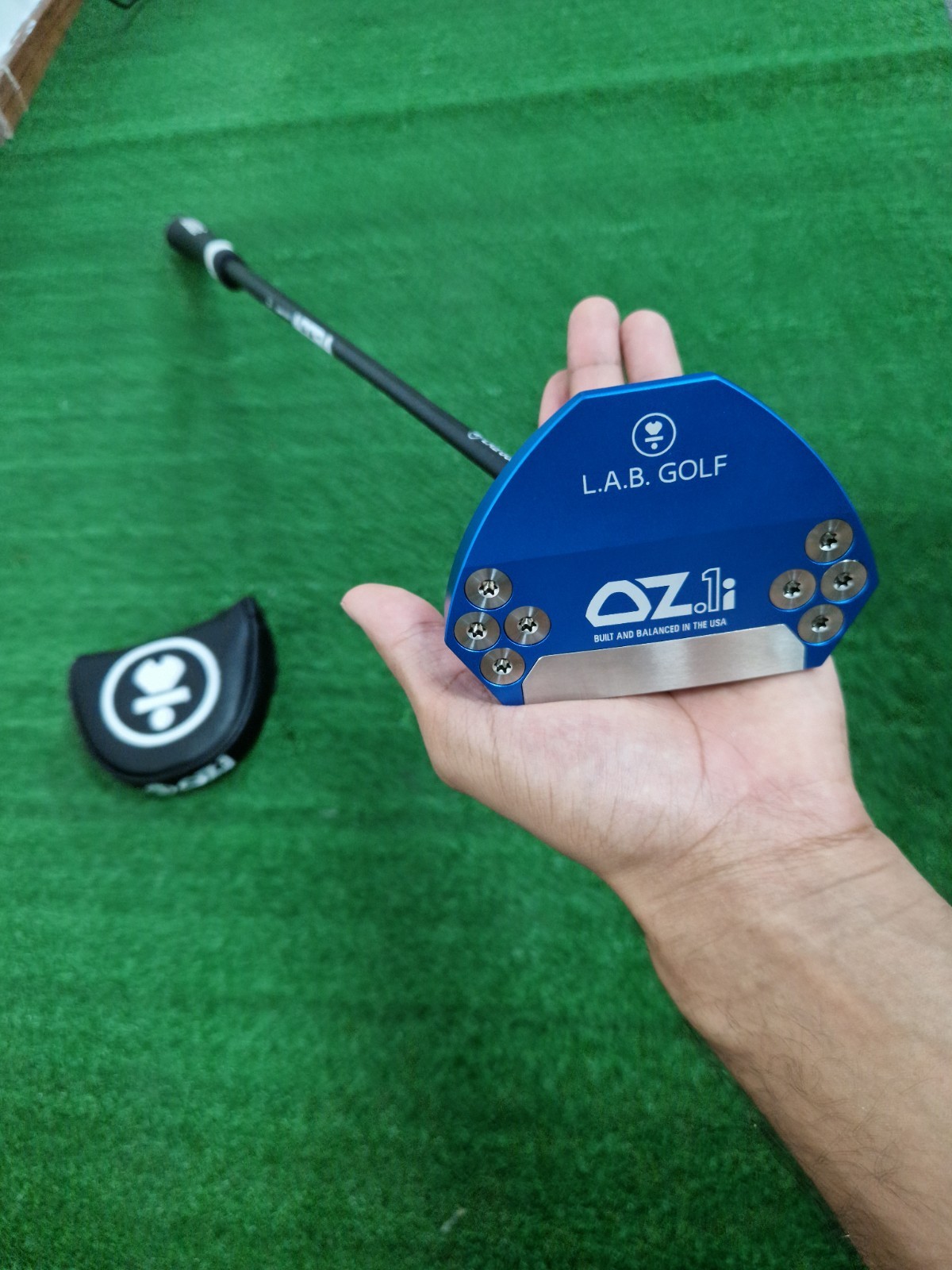 NEW L.A.B. Golf OZ.1i Putter Blue Black Mallet RH 35\