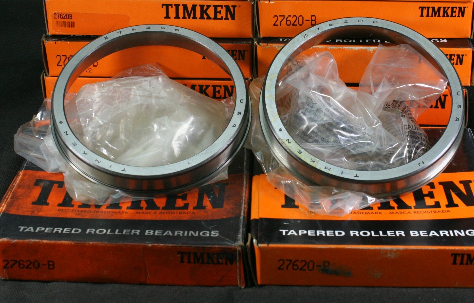 Two (2) Timken 27620-B Tapered Roller Bearing Flanged Cup 4.9735