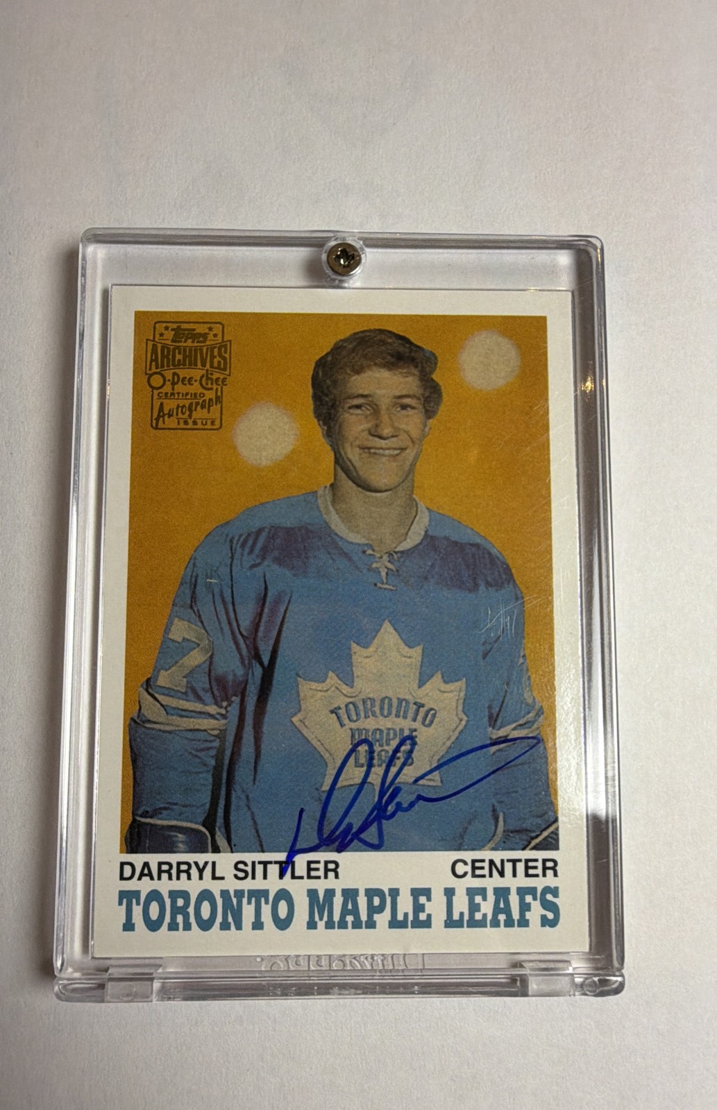 2001-02 Topps/O-Pee-Chee Archives - Darryl Sittler #39 Autographs (AU)