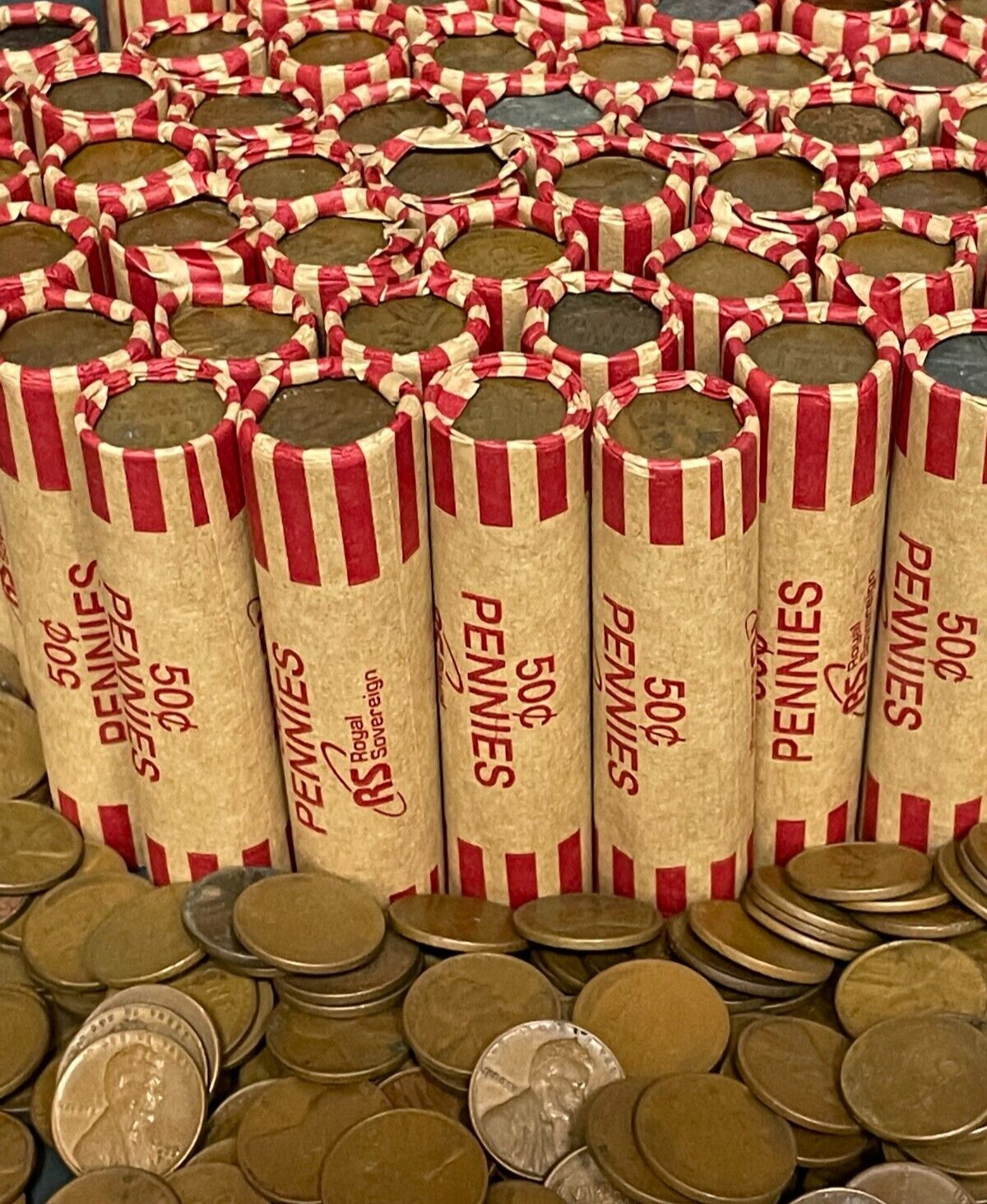 LINCOLN WHEAT CENT 1909-1958 US COINS 50 Cents PENNY ROLL