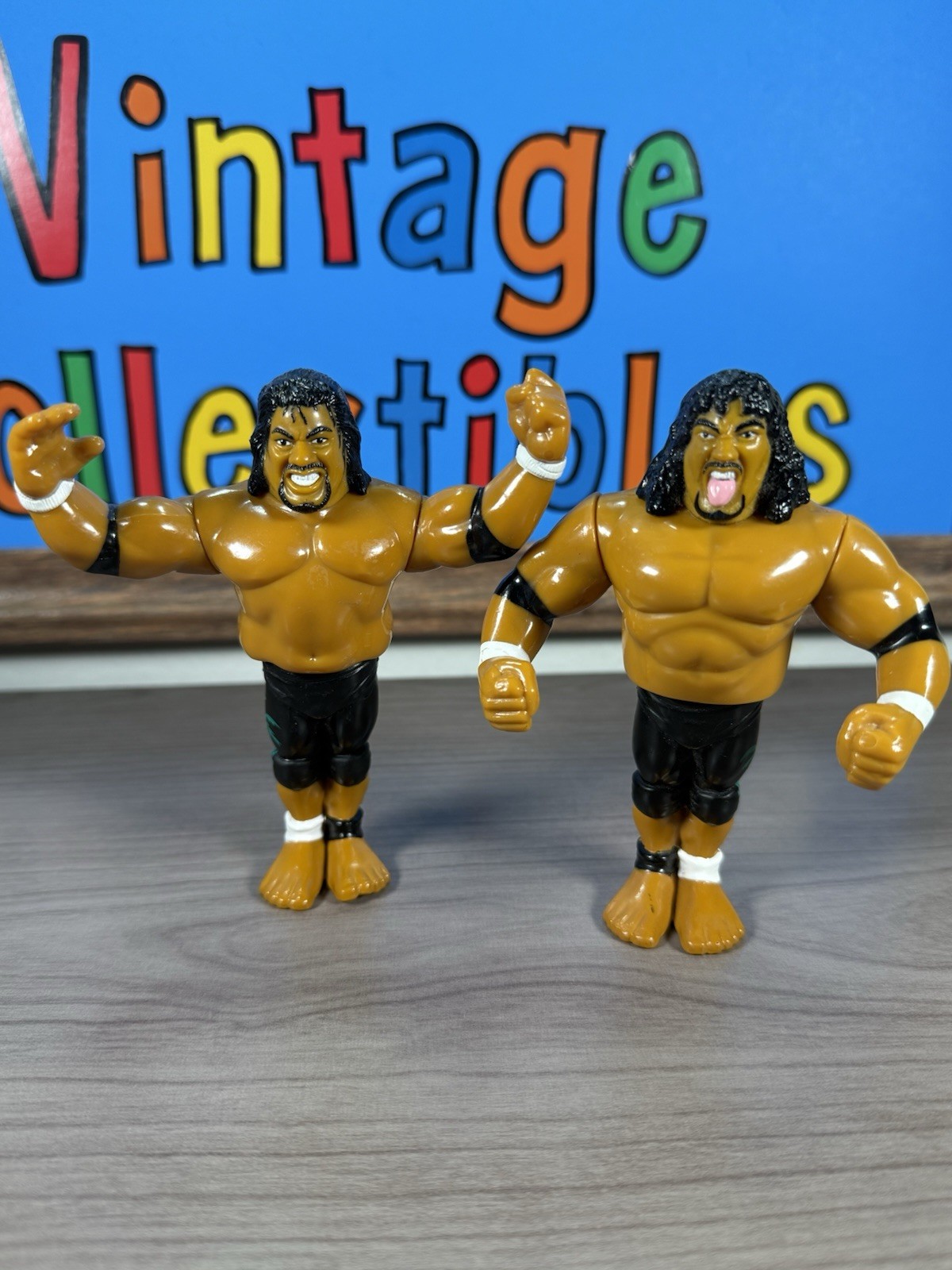 WWF Hasbro S10 Head Shrinkers Samu Fatu Minty Action Works Titan Sports