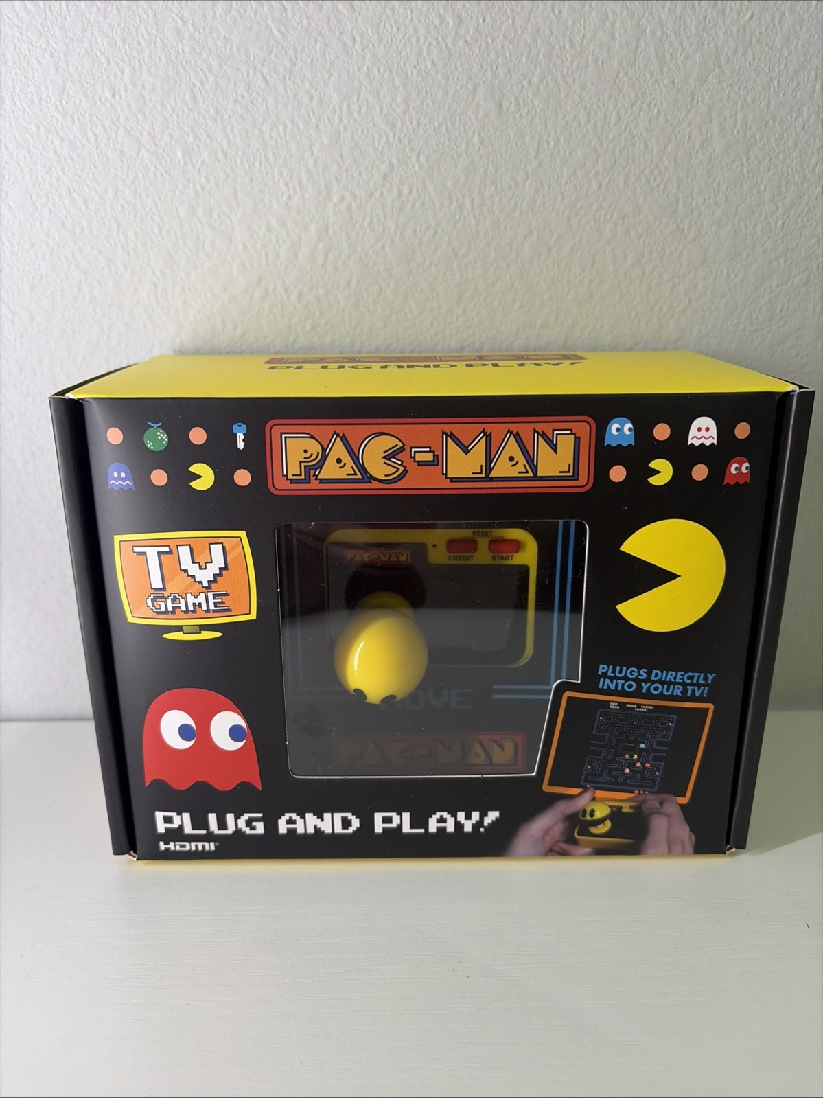 PAC-MAN Plug N Play TV Game w/ Wireless Controller HDMI Dongle NIB PAC-MAN Plug N Play TV Game w/ Wireless Controller HDMI Dongle NIB
