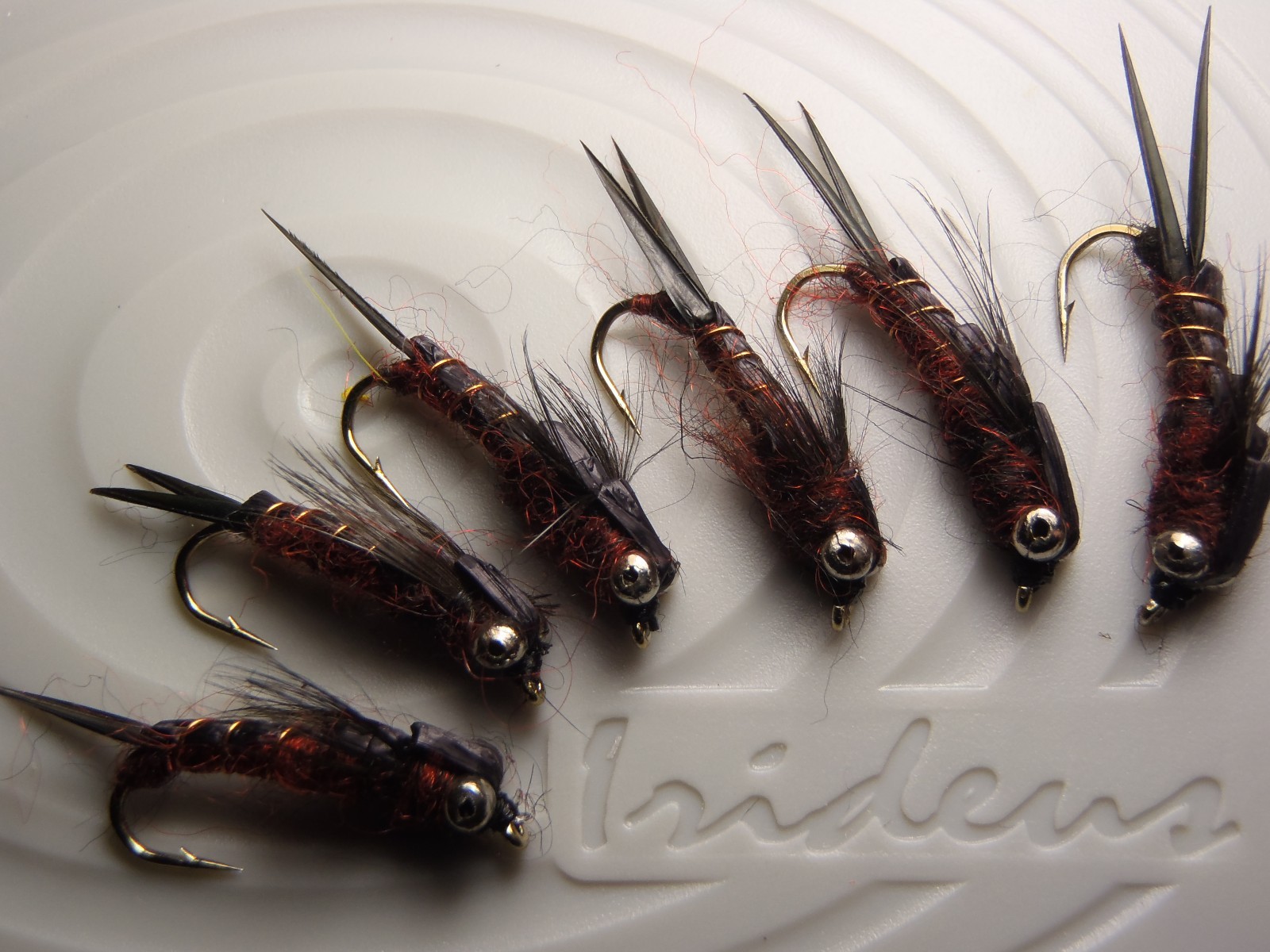 Irideus Copper Wired Ranger Rick  Nymph Trout Flies Weighted Fly Fishing Flies