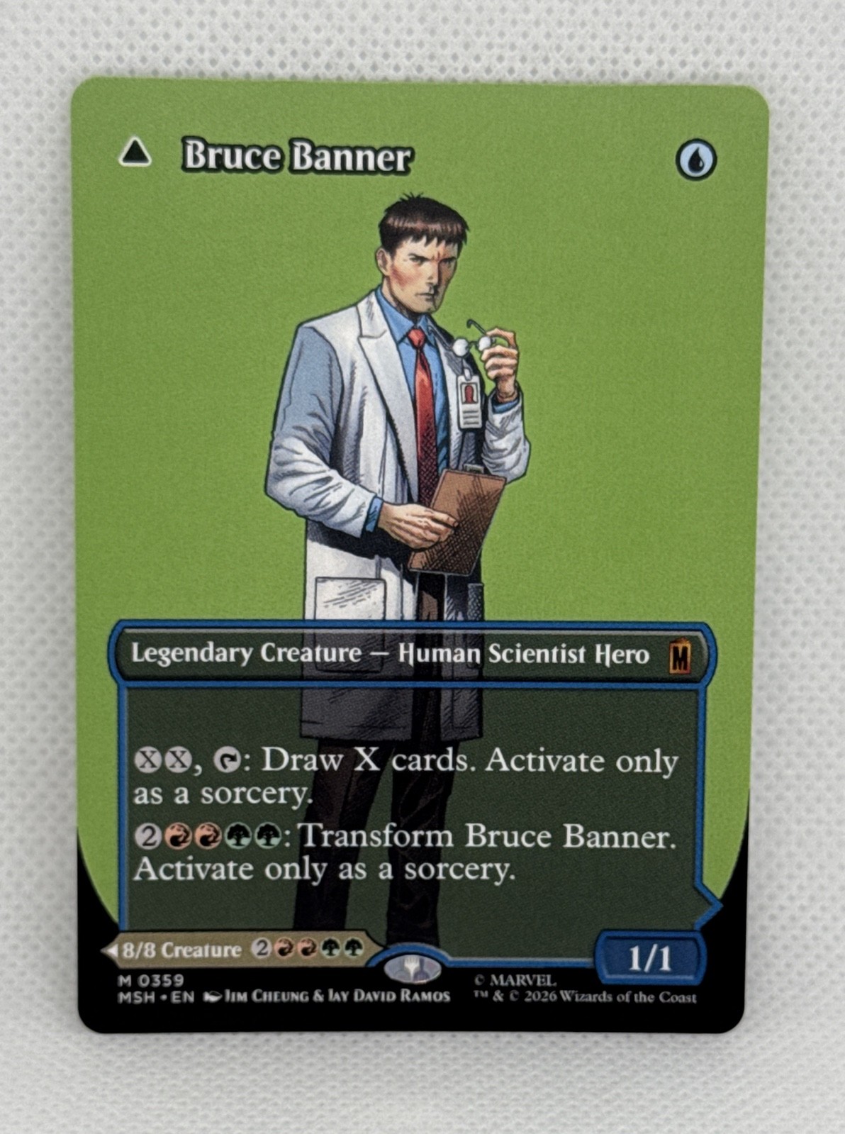 Bruce Banner (Borderless) (0359) Marvel Super Heroes Regular dual sided Bruce Banner (Borderless) (0359) Marvel Super Heroes Regular dual sided