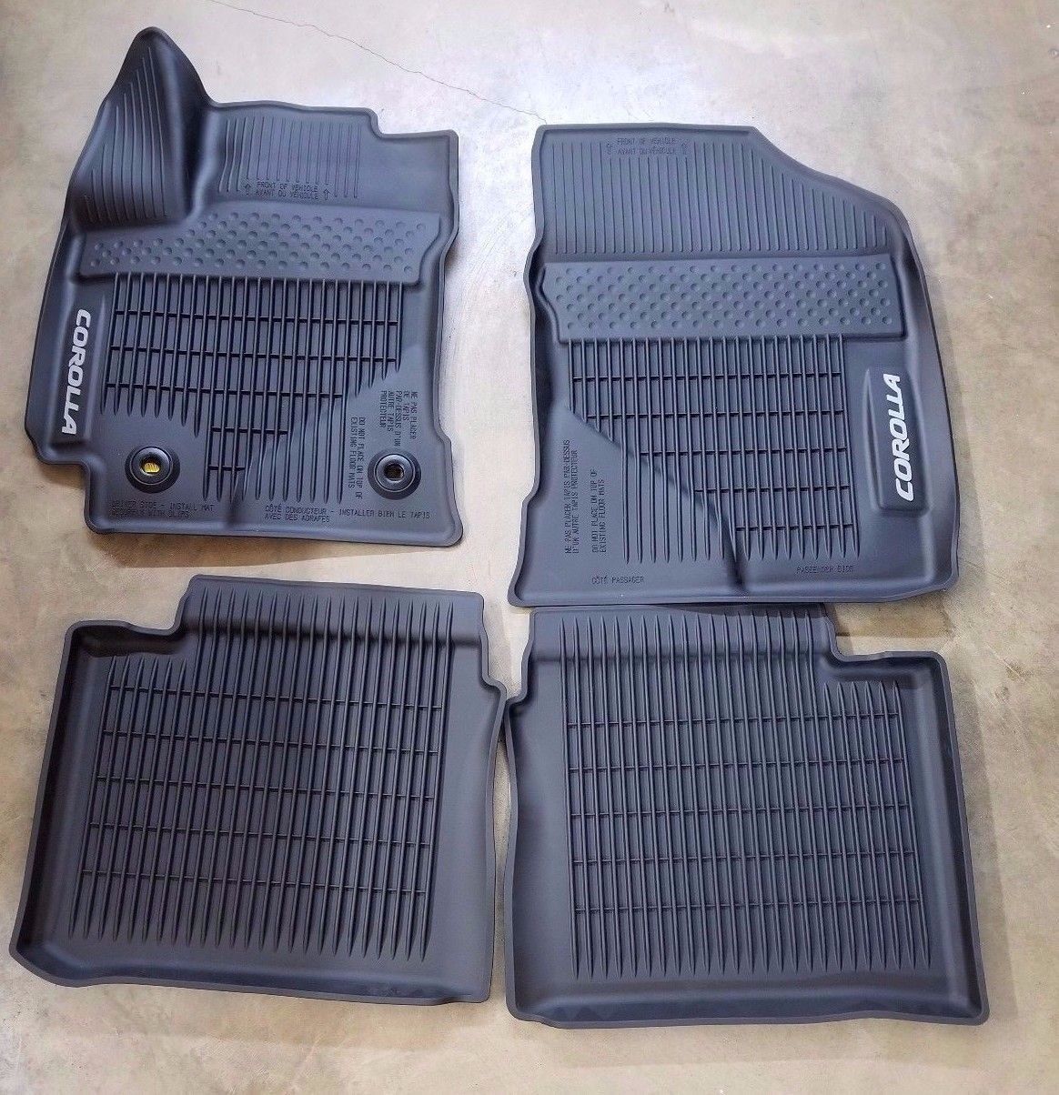 2014-2019 TOYOTA COROLLA FLOOR MATS RUBBER ALL WEATHER GENUINE OEM 4PC SET NEW 2014-2019 TOYOTA COROLLA FLOOR MATS RUBBER ALL WEATHER GENUINE OEM 4PC SET NEW